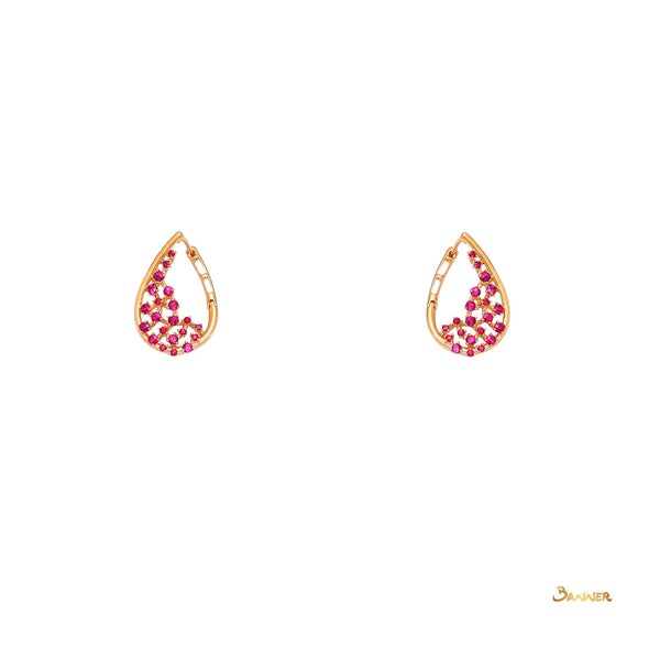 Ruby Curve Earrings