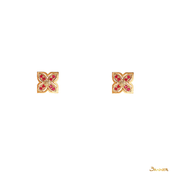 Ruby Butterfly Earrings