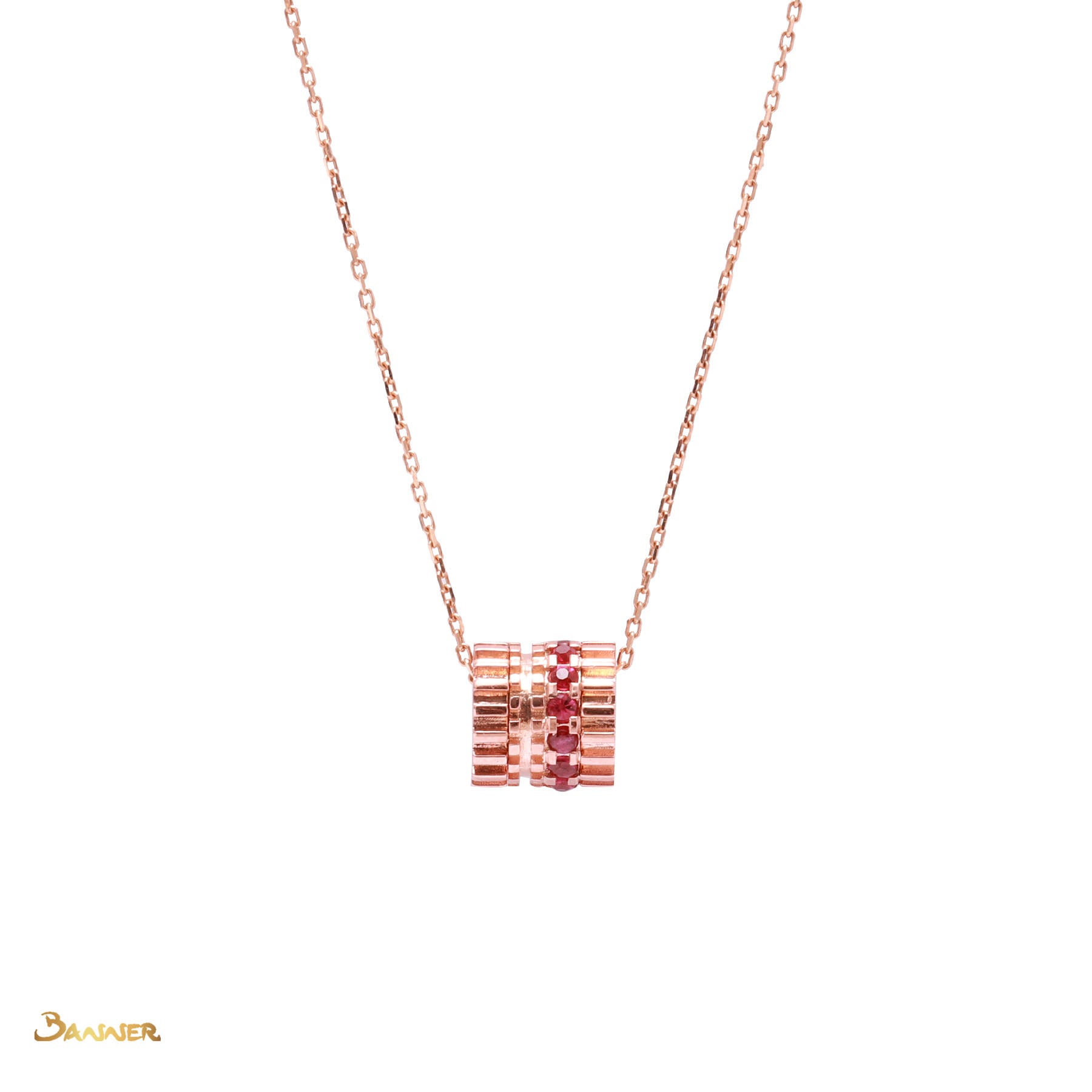 Ruby Barrel Necklace