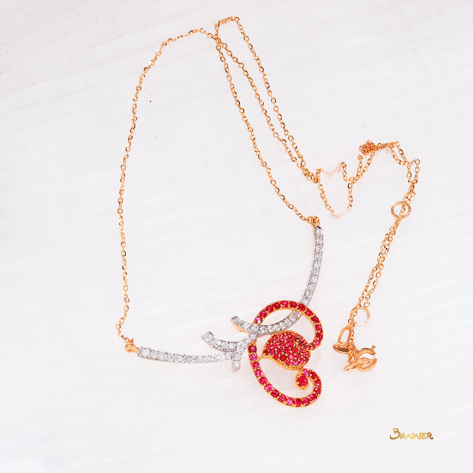 Ruby and Diamond Kanote Necklace