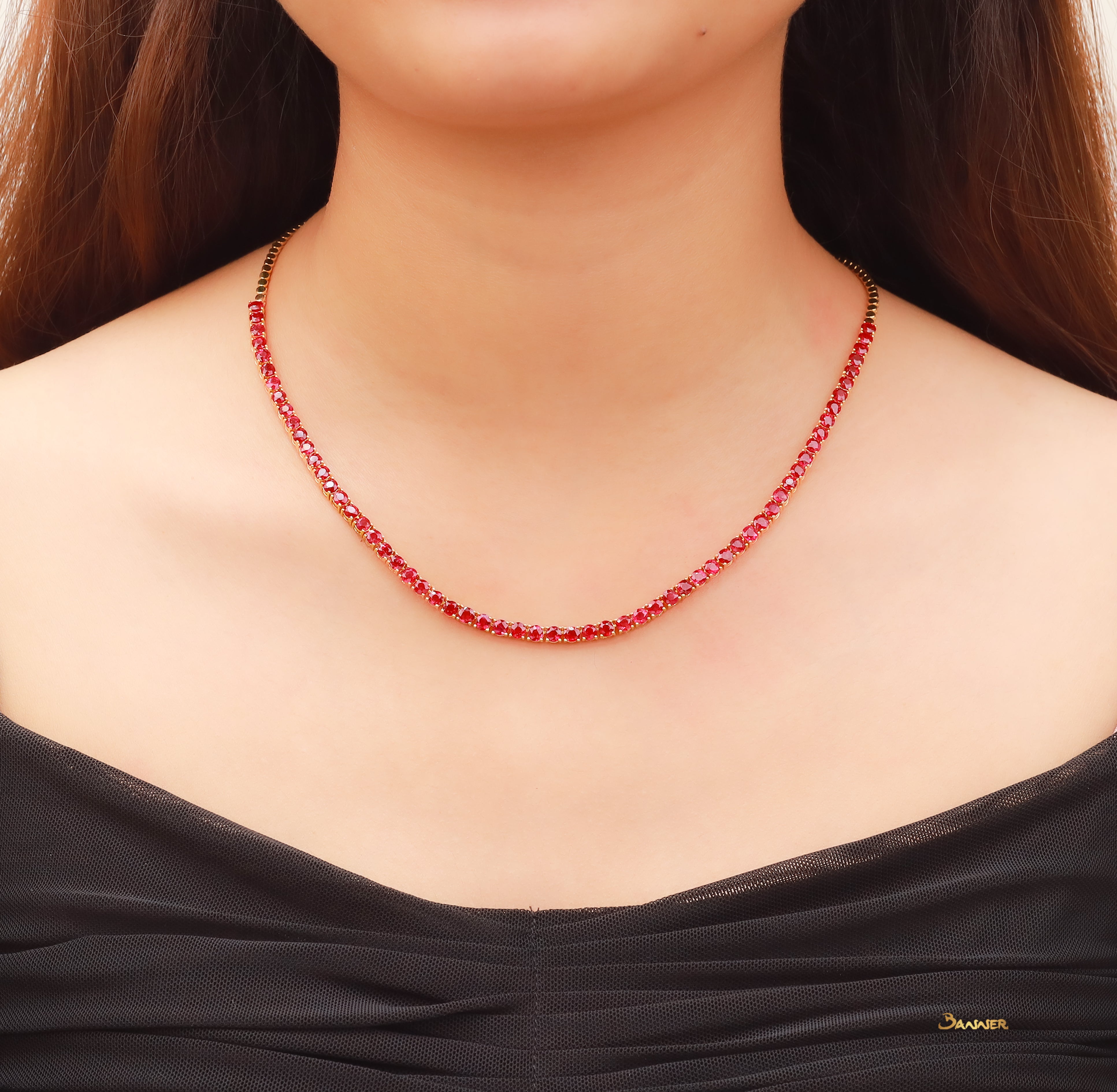 Ruby Tennis Necklace