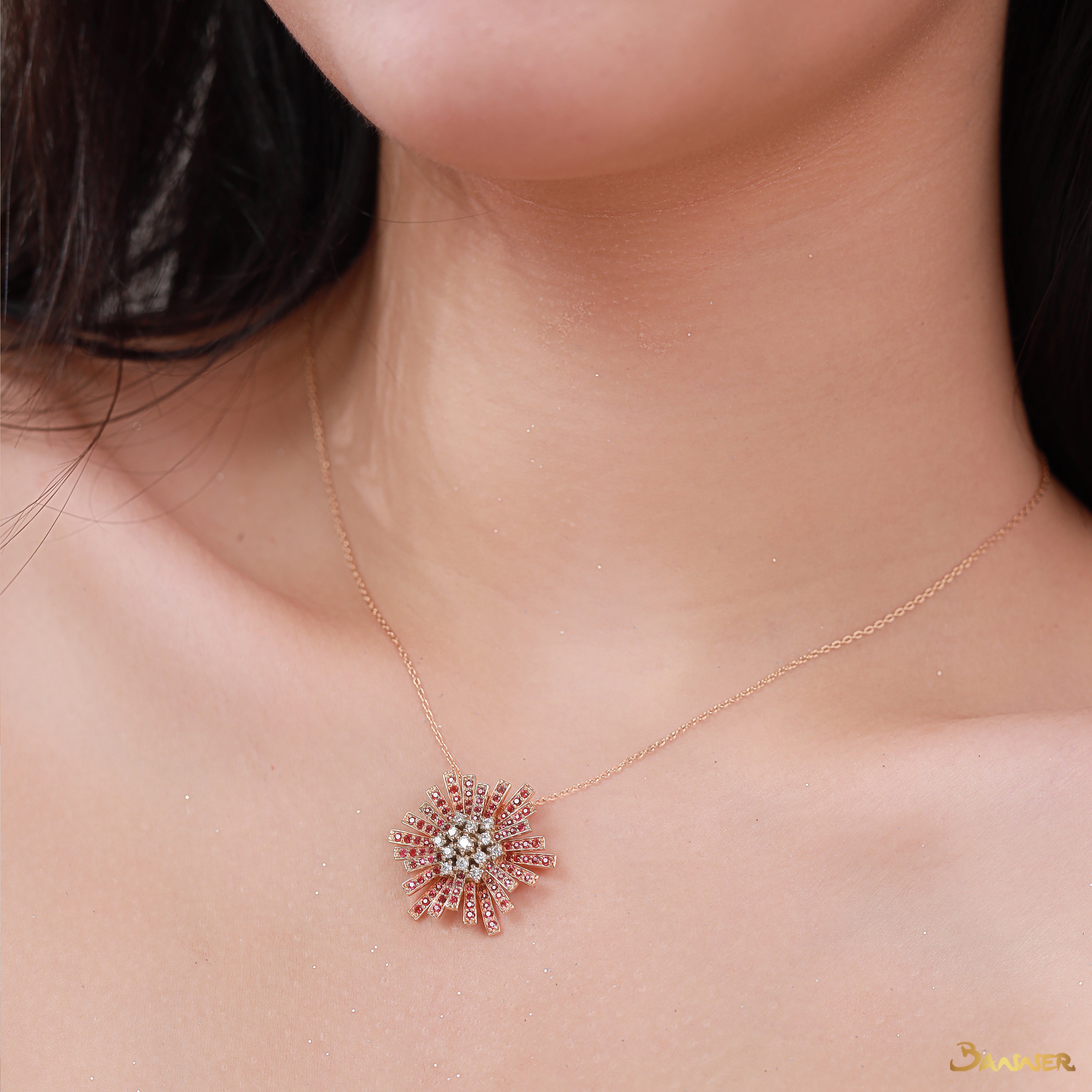 Ruby and Diamond Radiance Necklace