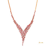 Ruby and Diamond Floral Necklace