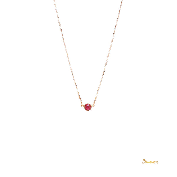 Ruby Solitaire Necklace