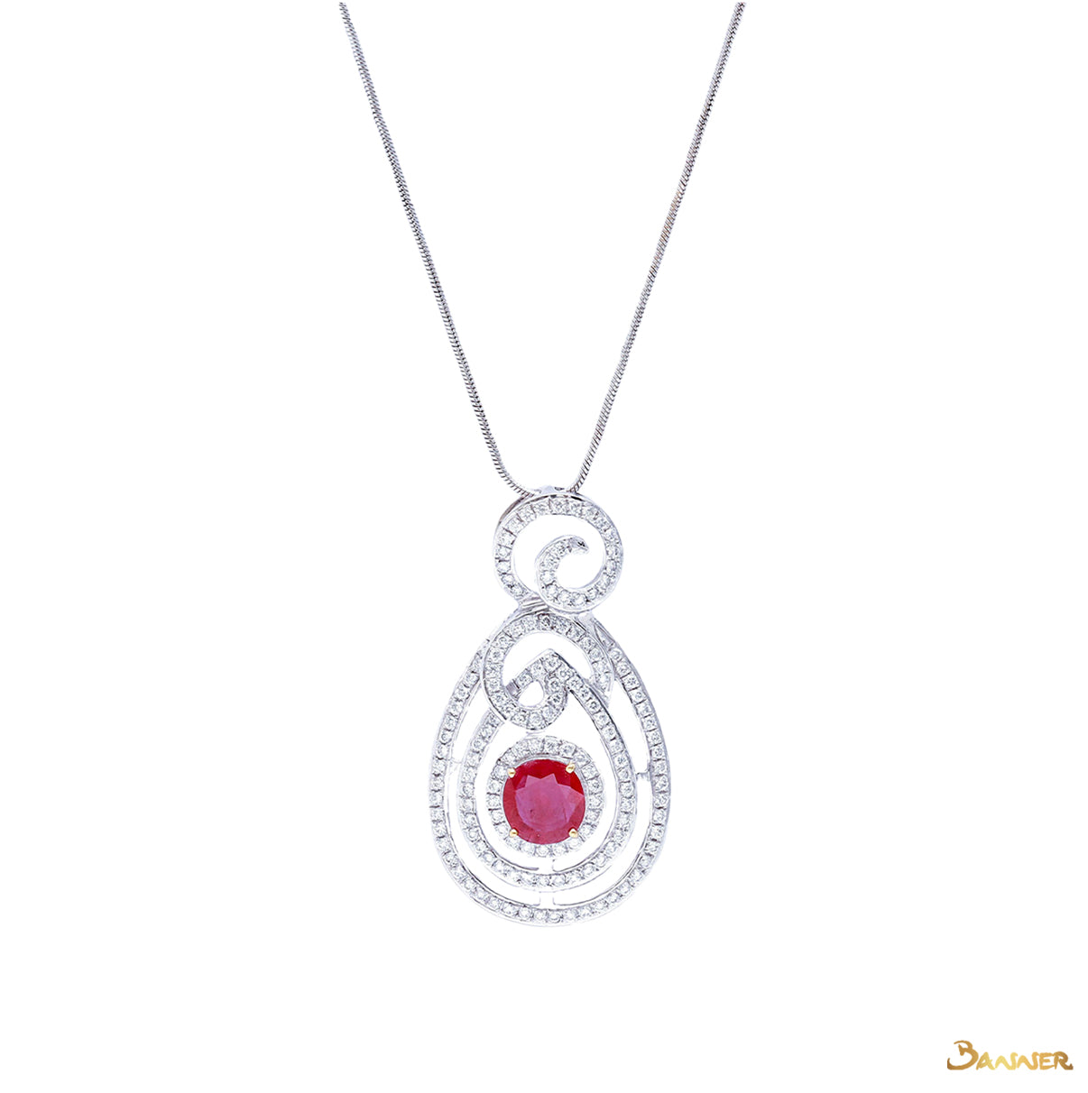 Ruby and Diamond Kanote Pendant