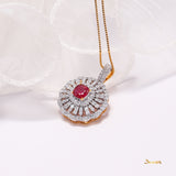 Ruby and Diamond Elegant  Pendant