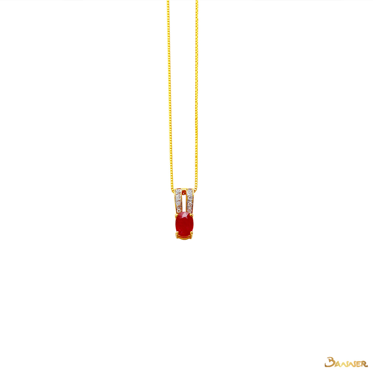 Ruby and Diamond Pendant