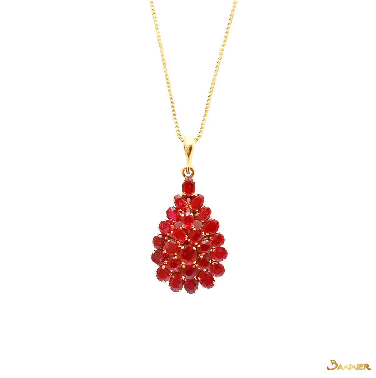 Ruby Rain-drop Pendant