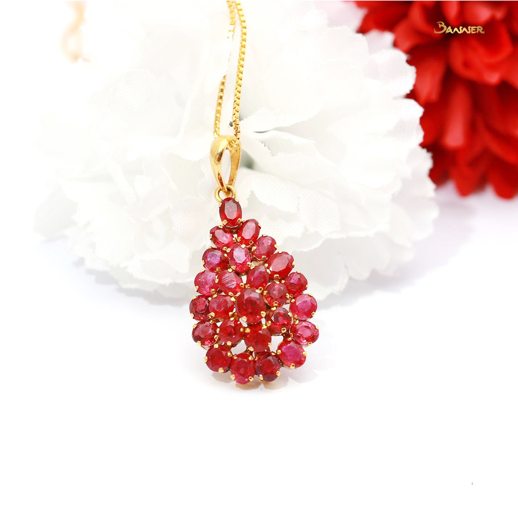 Ruby Rain-drop Pendant