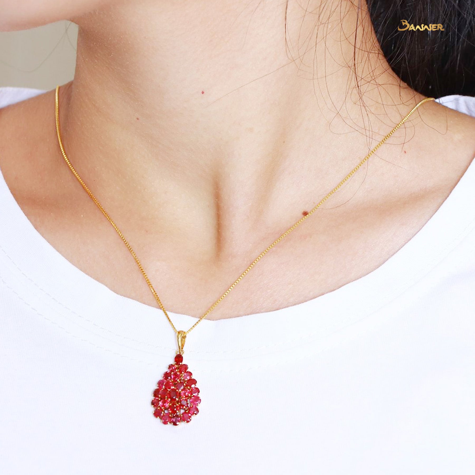 Ruby Rain-drop Pendant