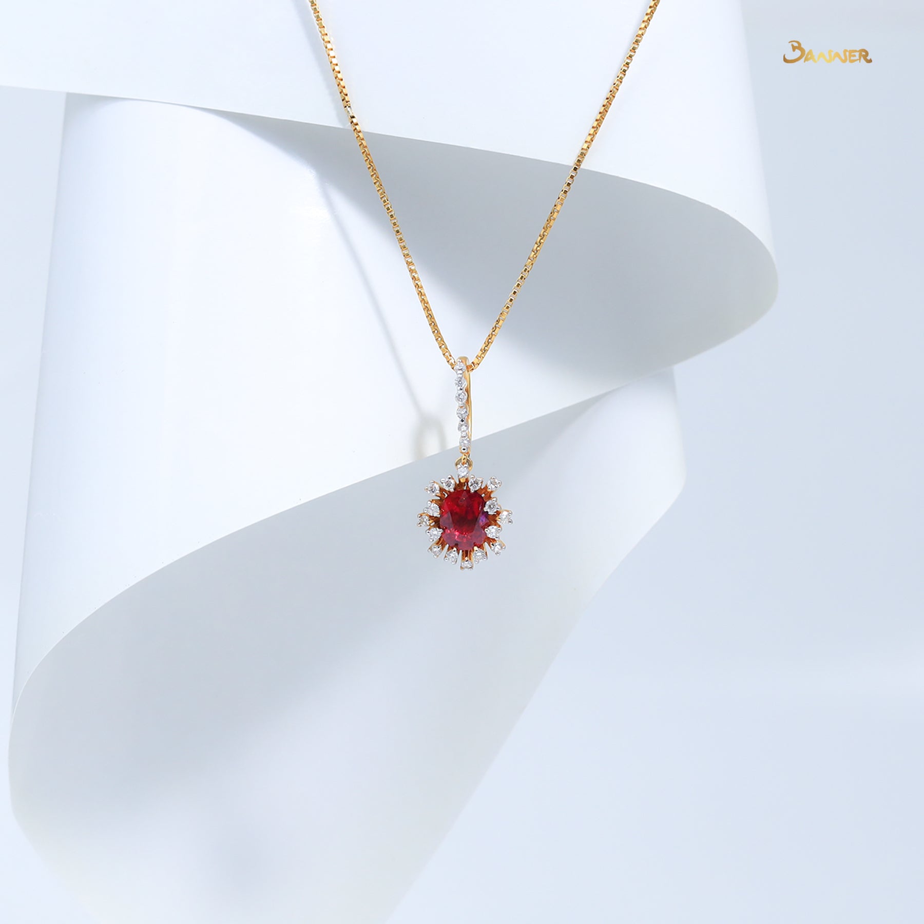 Ruby and Diamond Rose Set