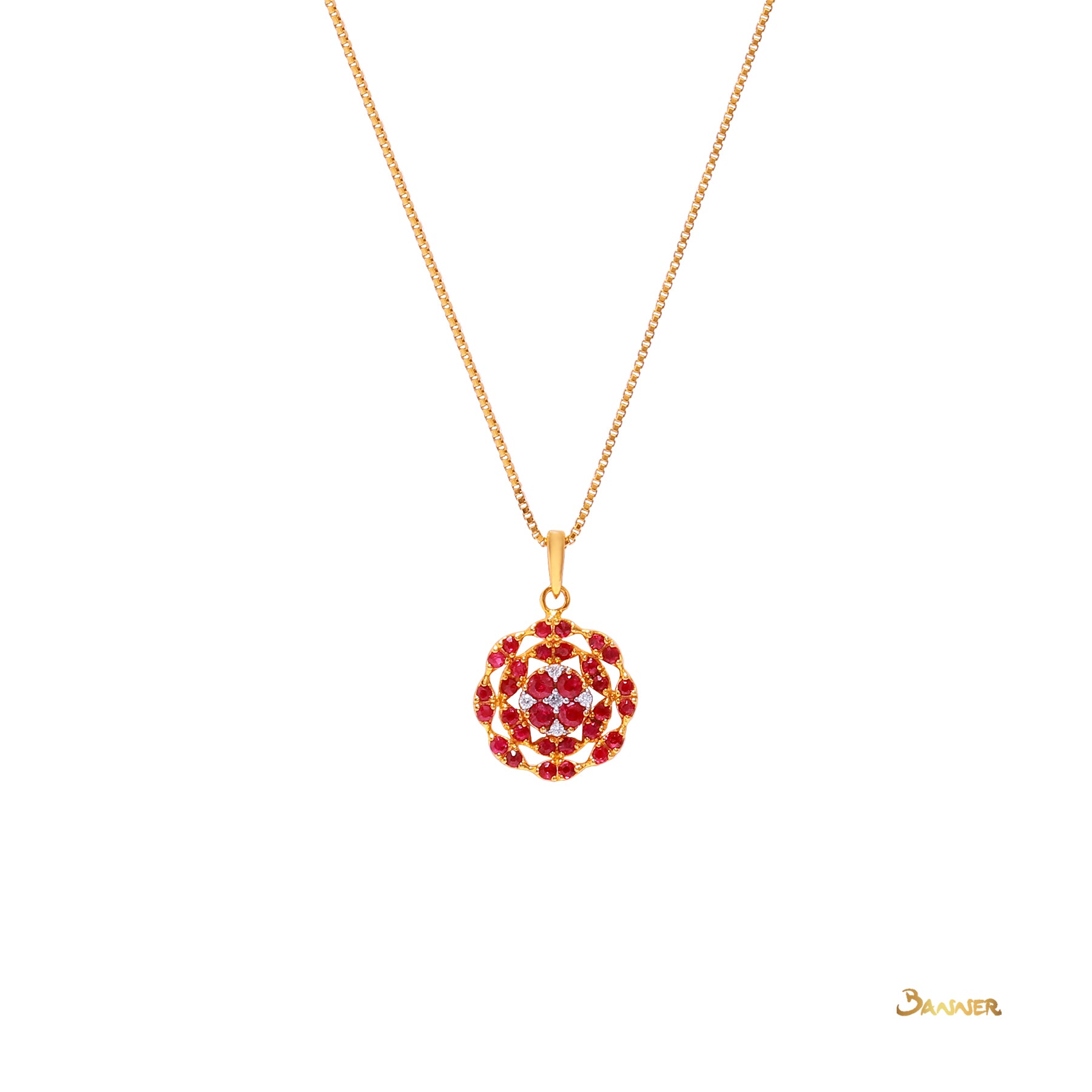 Ruby and Diamond Pendant