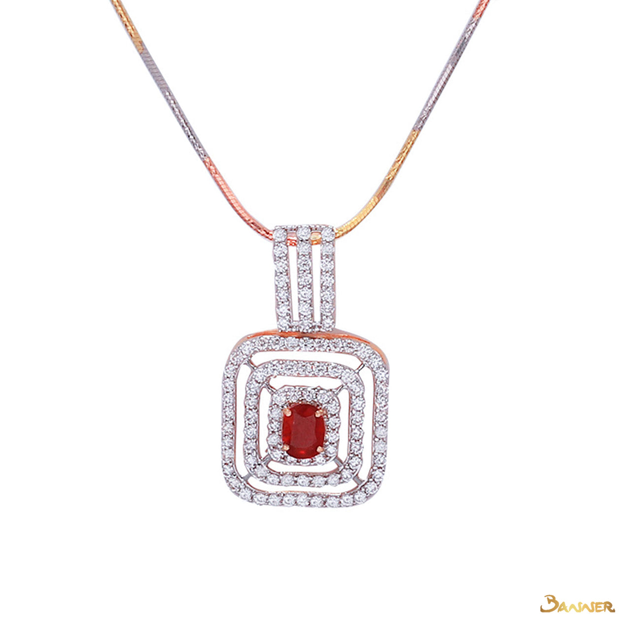 Ruby and Diamond Pendant