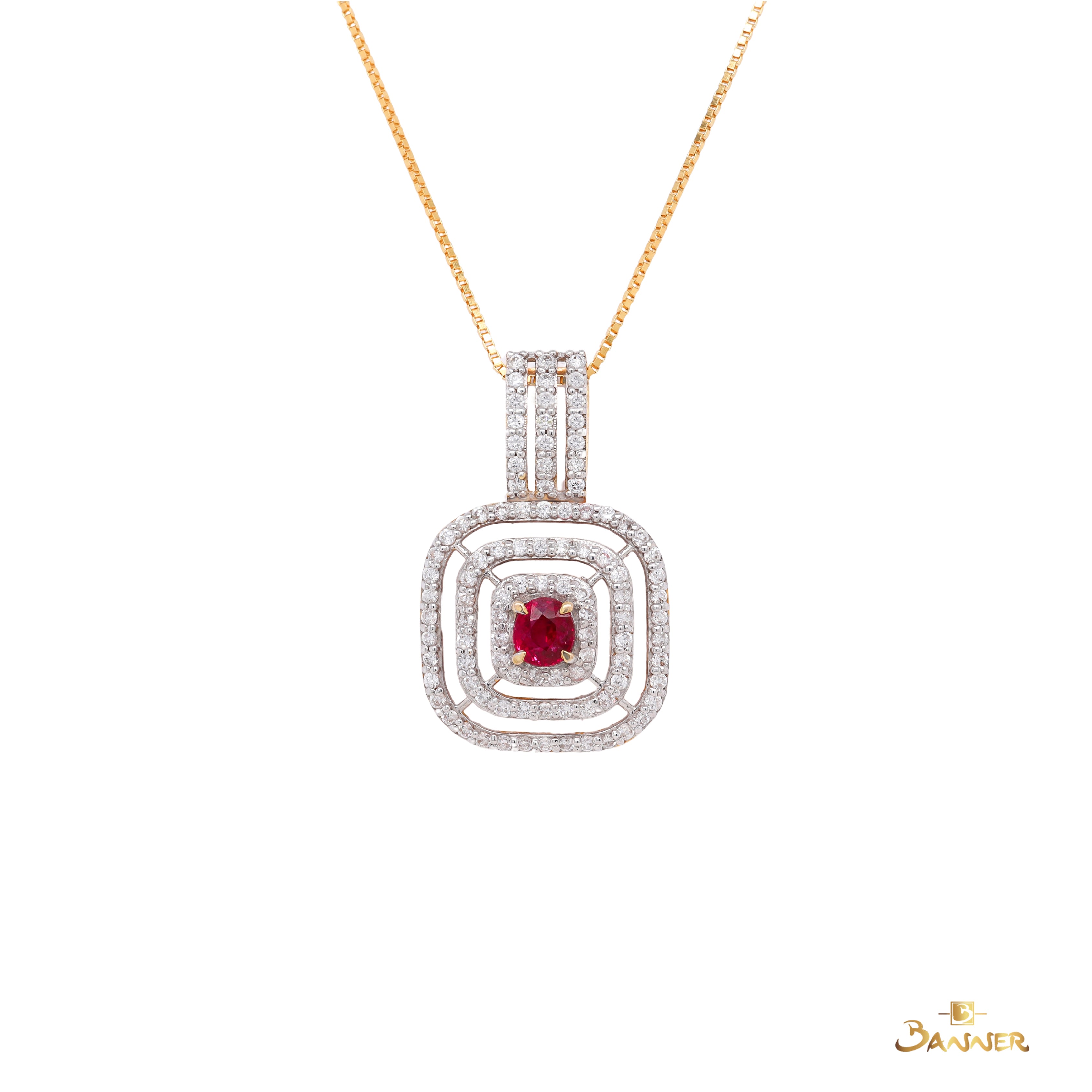 Ruby and Diamond Pendant