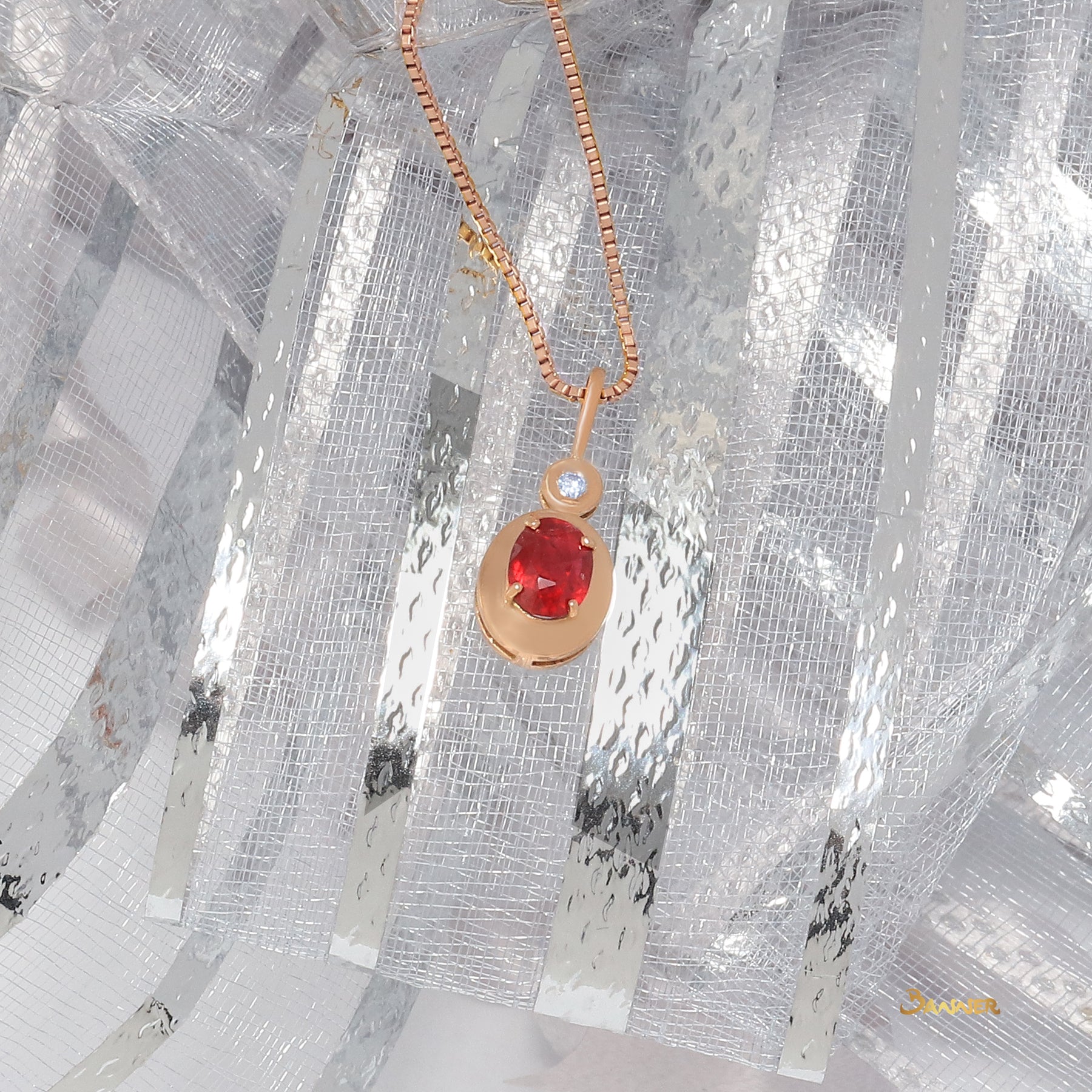 Ruby and Diamond Vintage Pendant