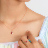 Ruby and Diamond Vintage Pendant