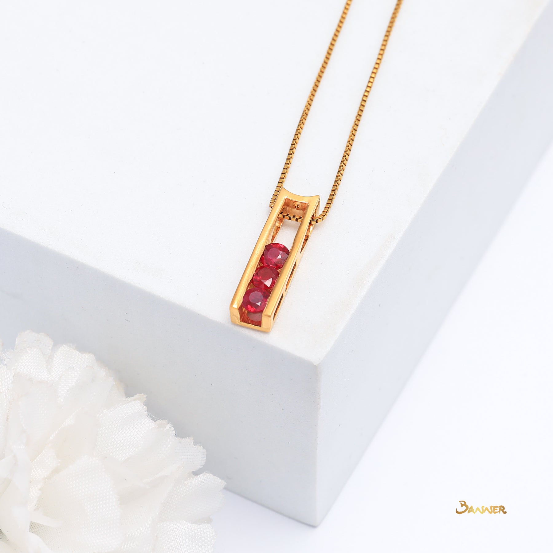 Ruby Bar Pendant