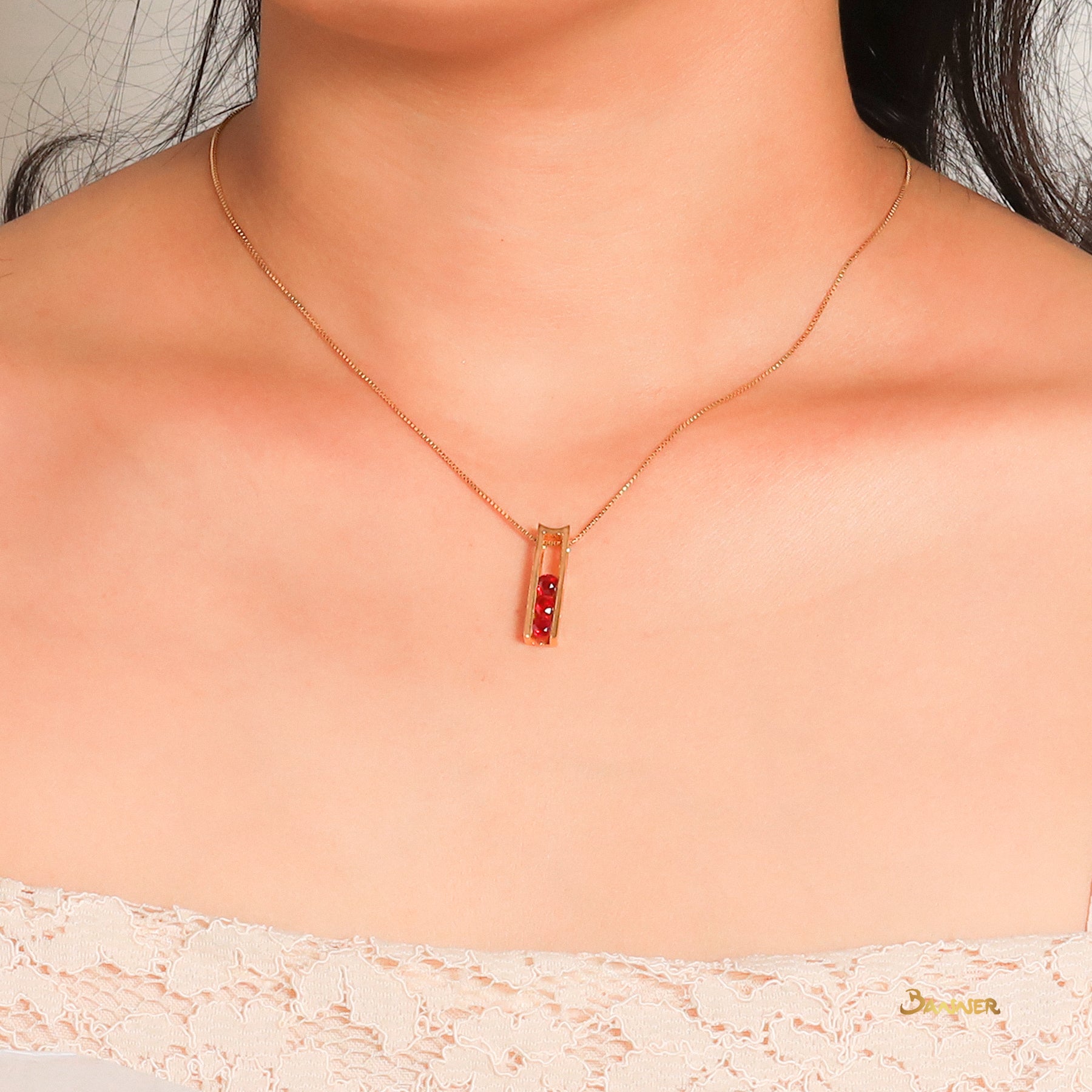 Ruby Bar Pendant