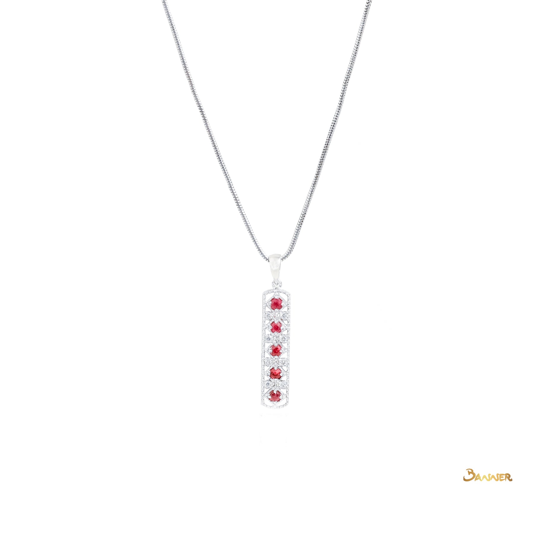 Ruby and Diamond Vintage Pendant