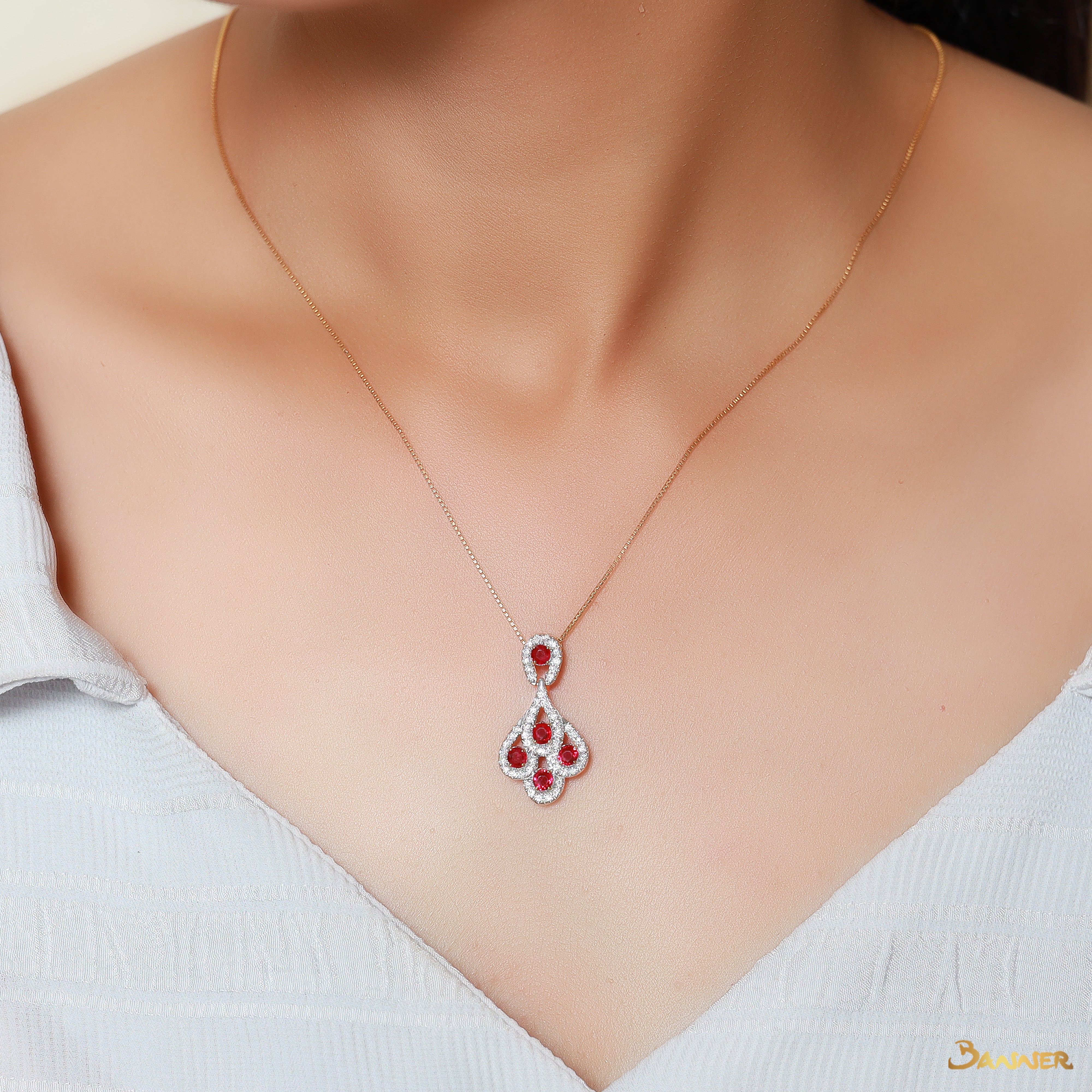 Ruby and Diamond Pride Pendant