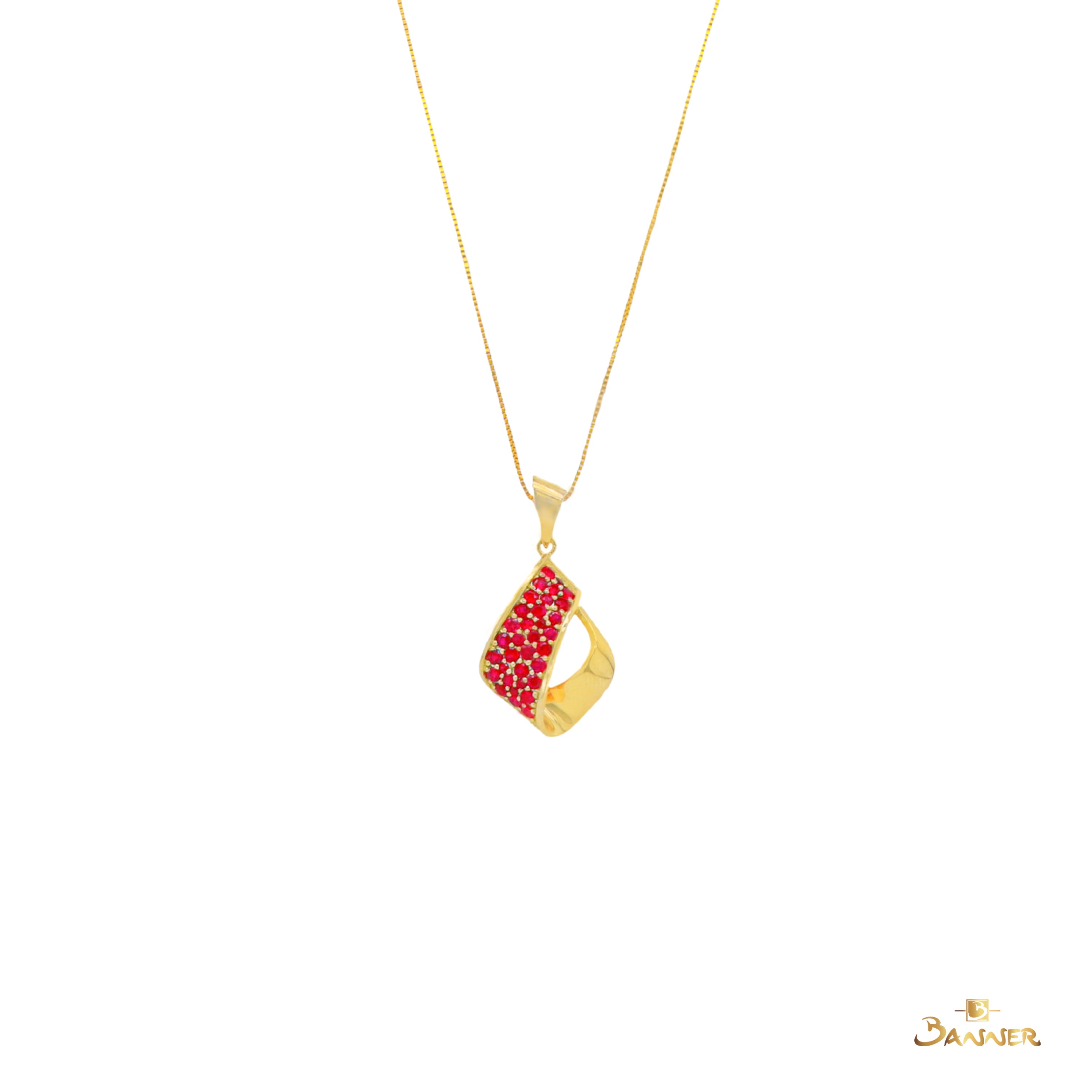 Ruby Ribbon Pendant