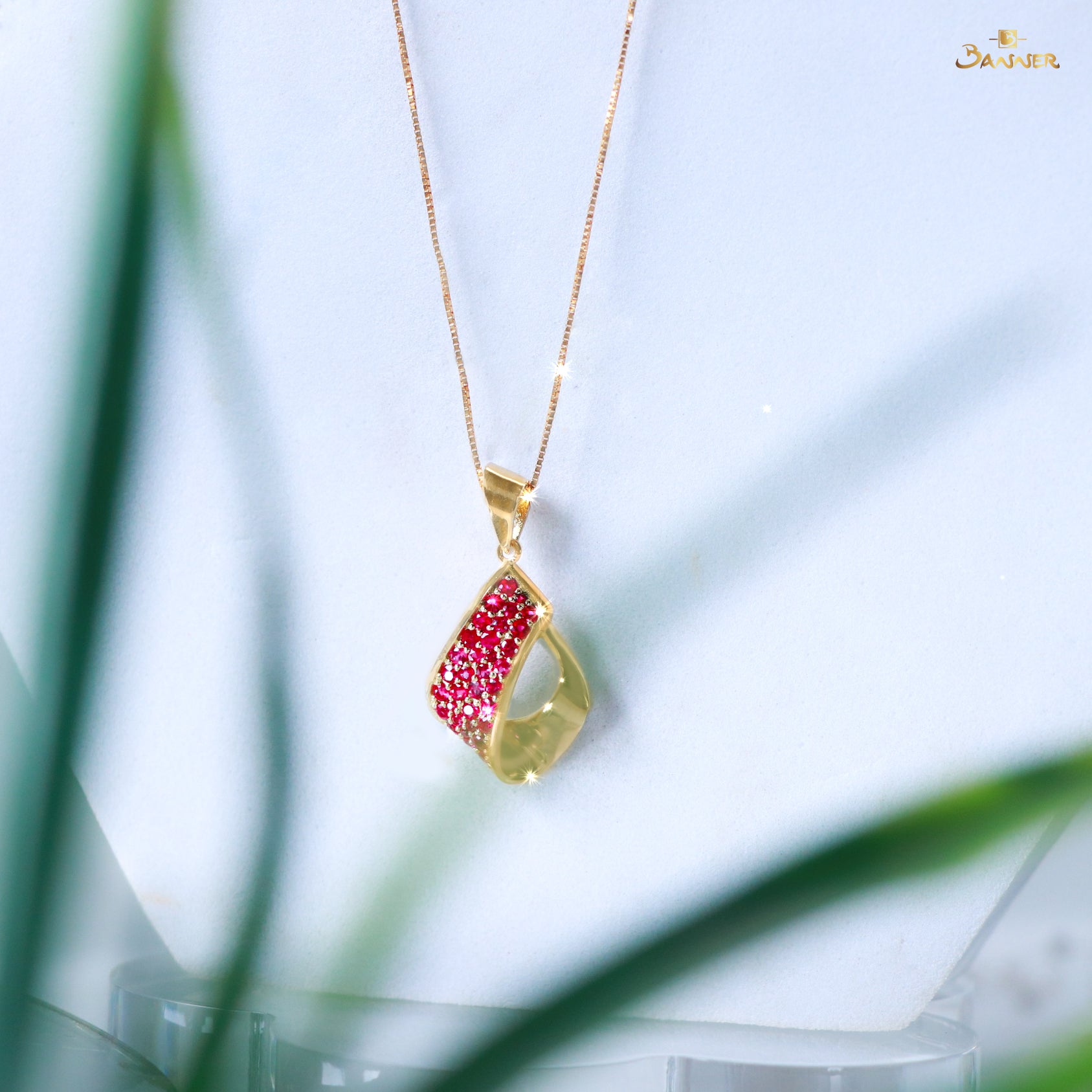 Ruby Ribbon Pendant