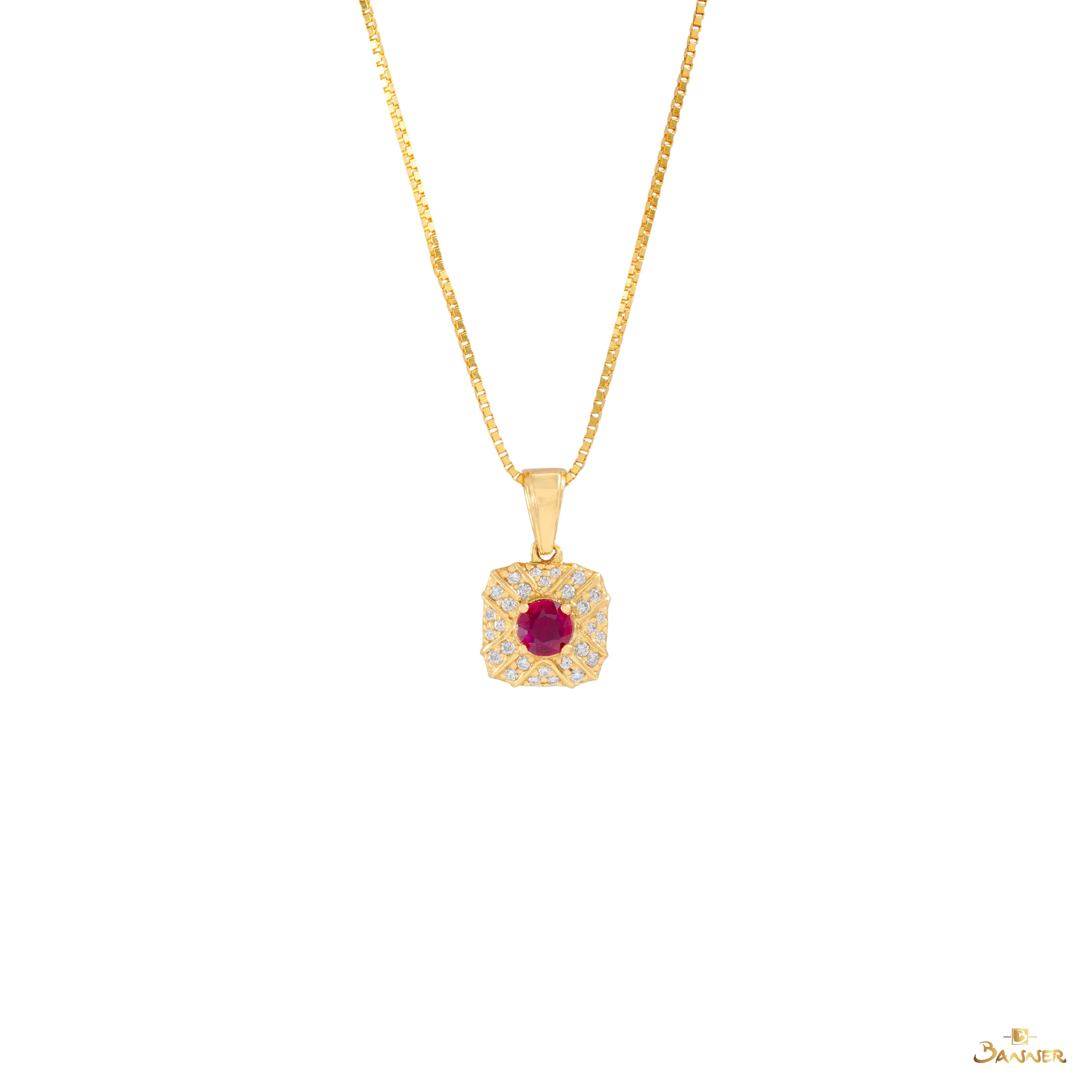 Ruby and Diamond Pendant
