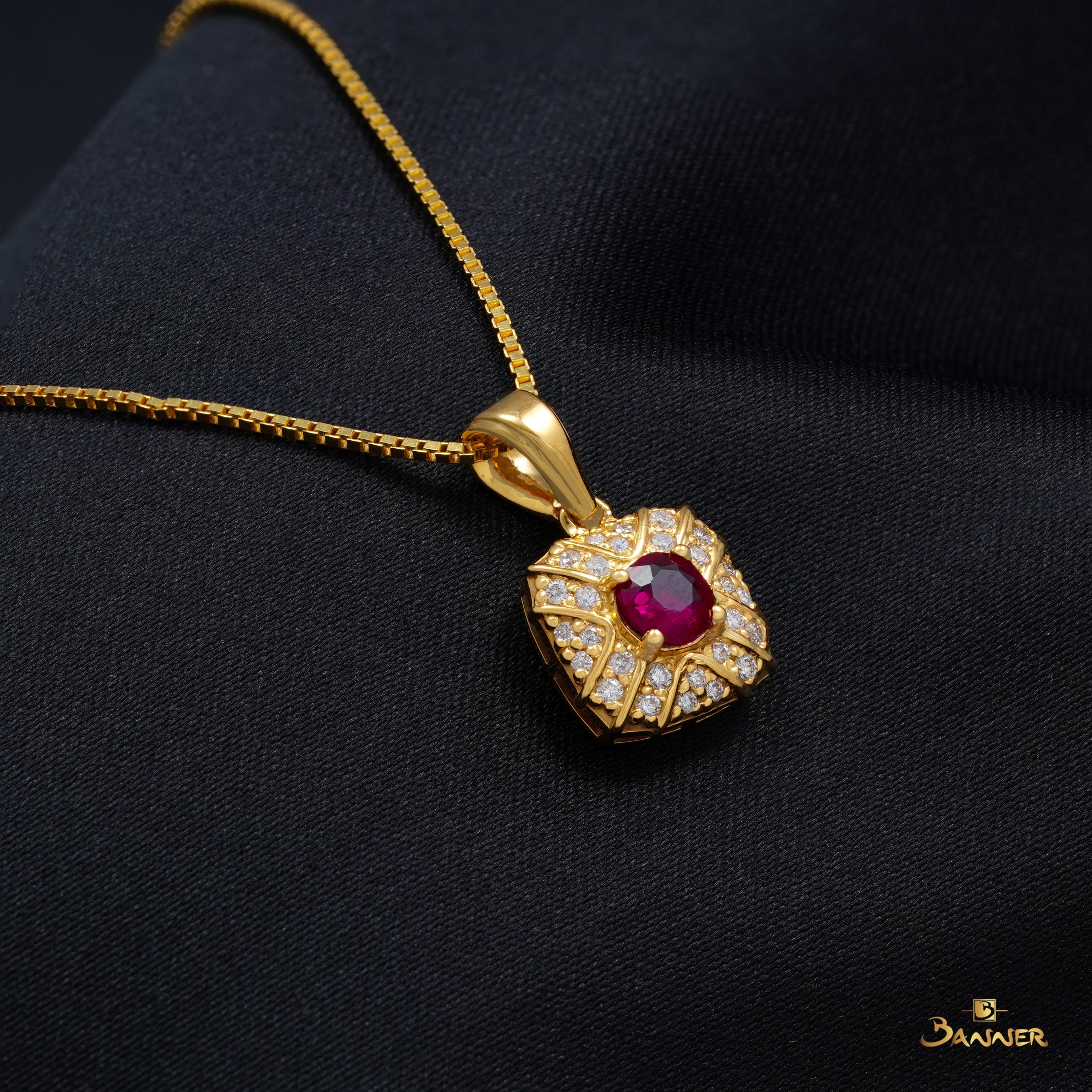 Ruby and Diamond Pendant