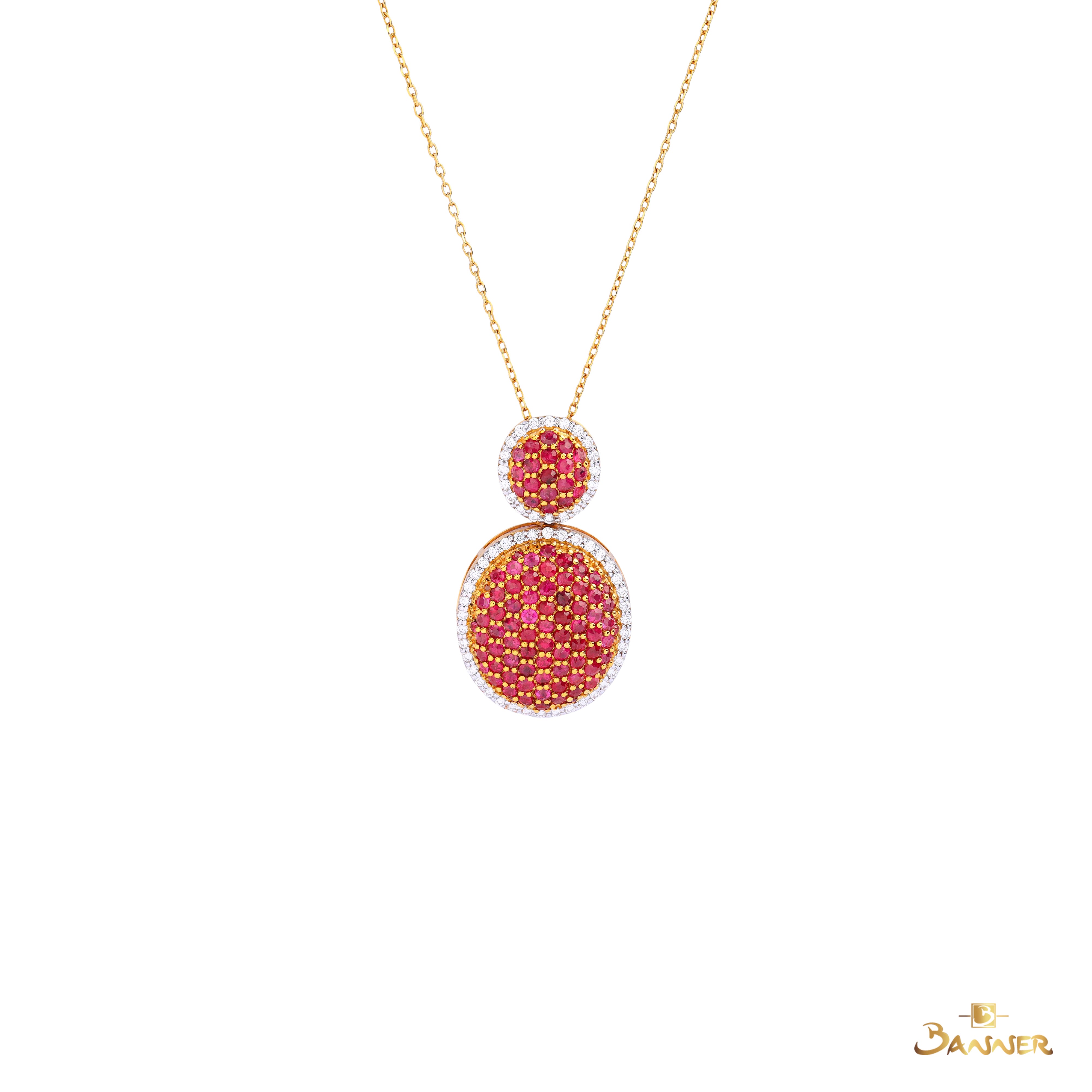 Ruby and Diamond Crimson Caviar Pendant