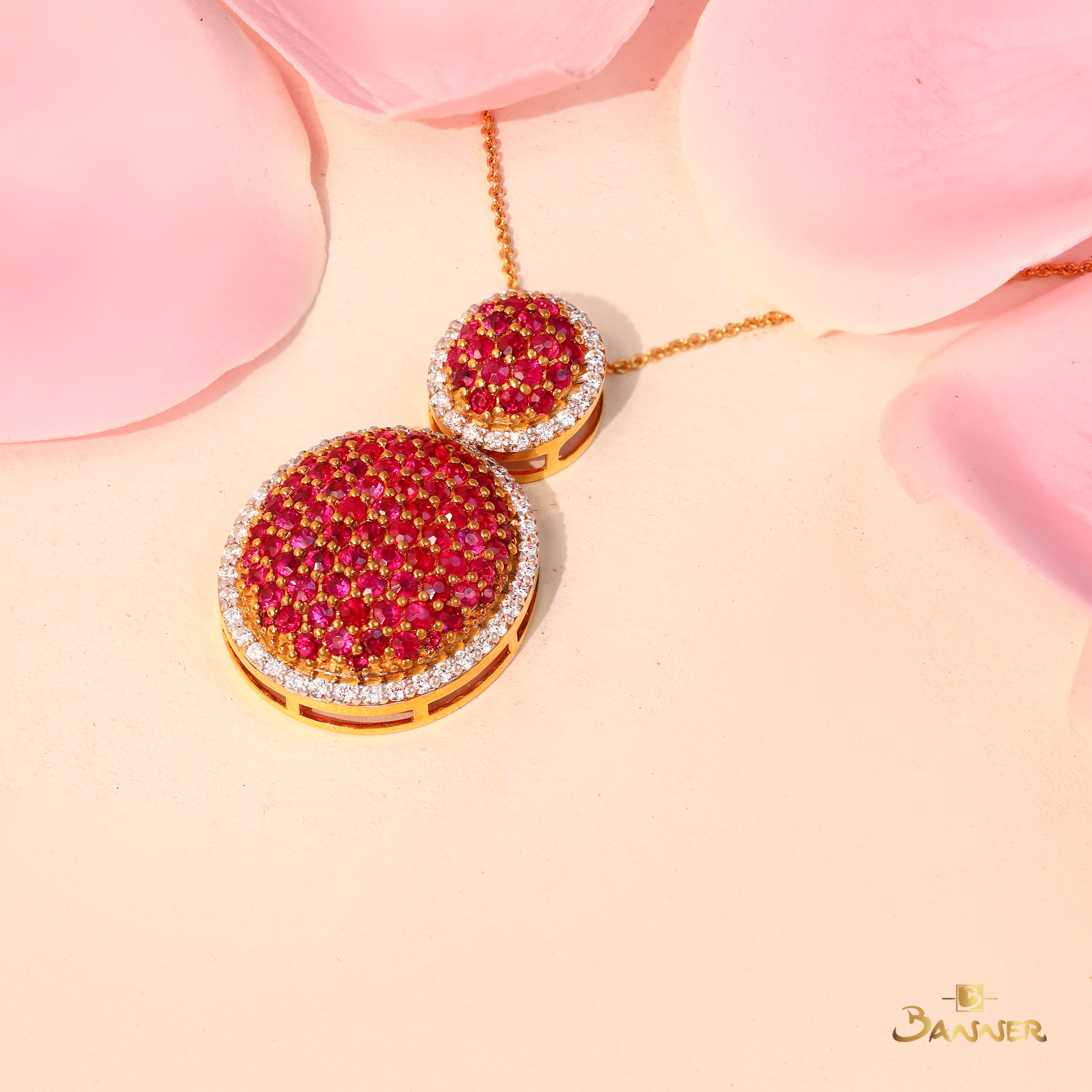 Ruby and Diamond Crimson Caviar Pendant