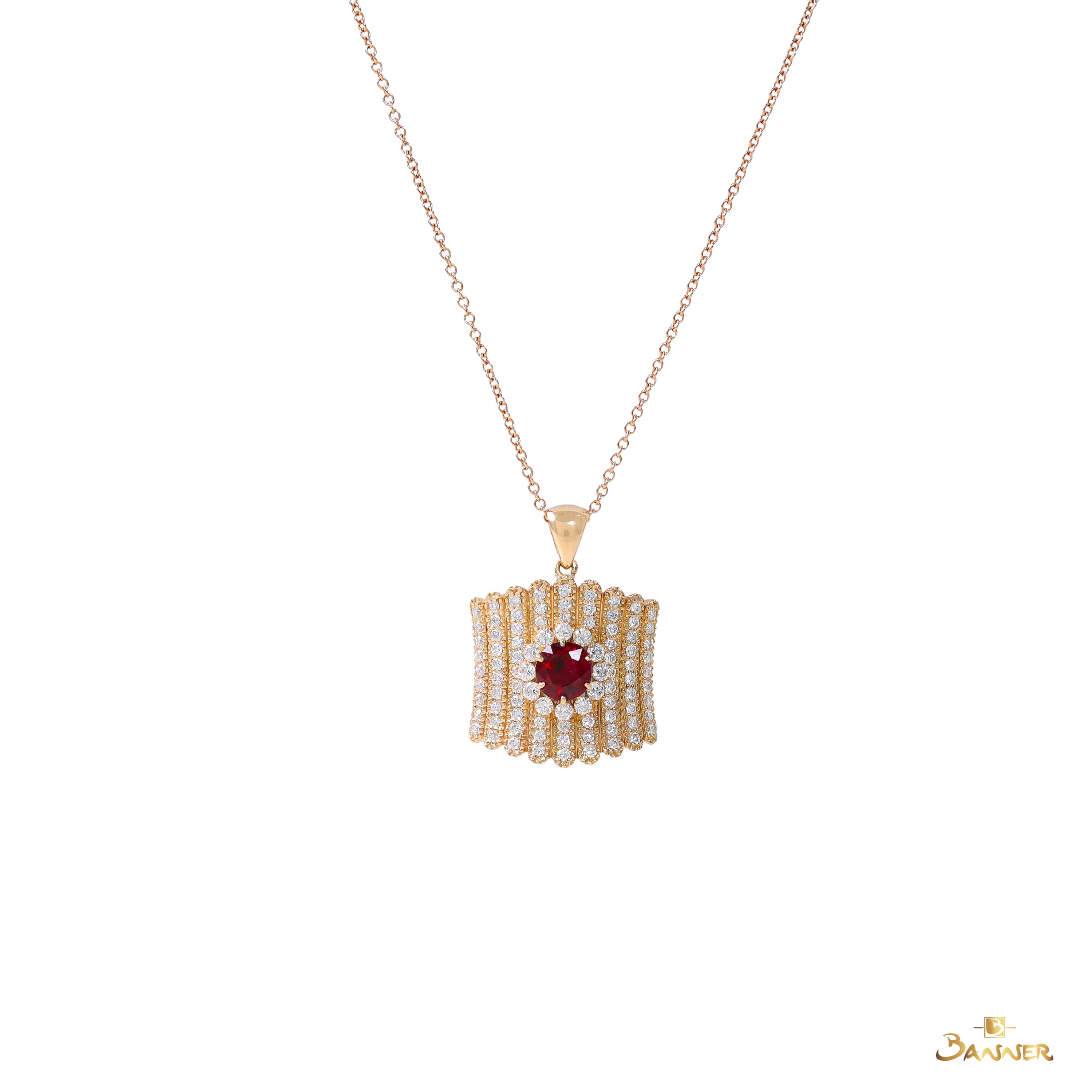 Ruby and Diamond Pendant