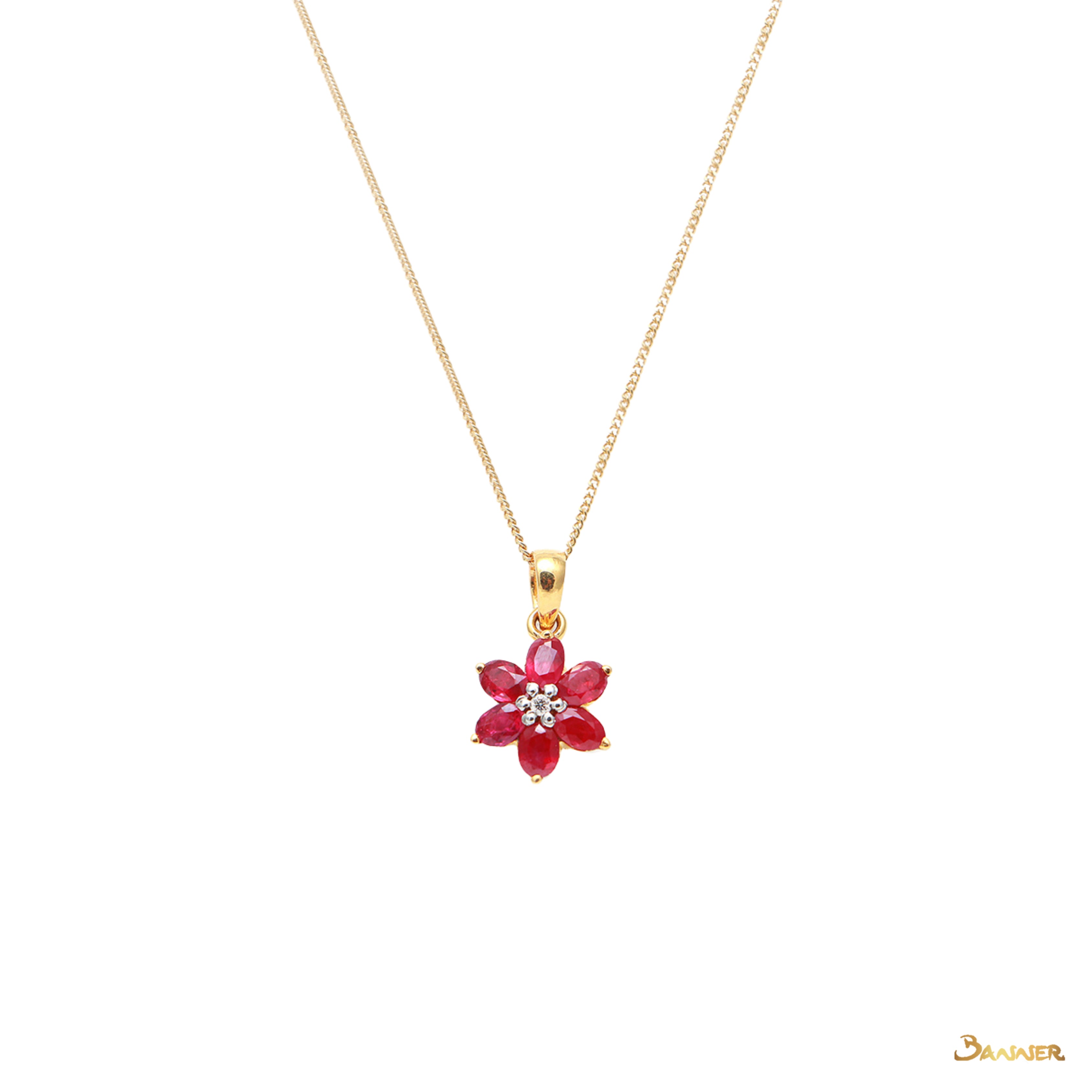 Ruby and Diamond Chel Pendant