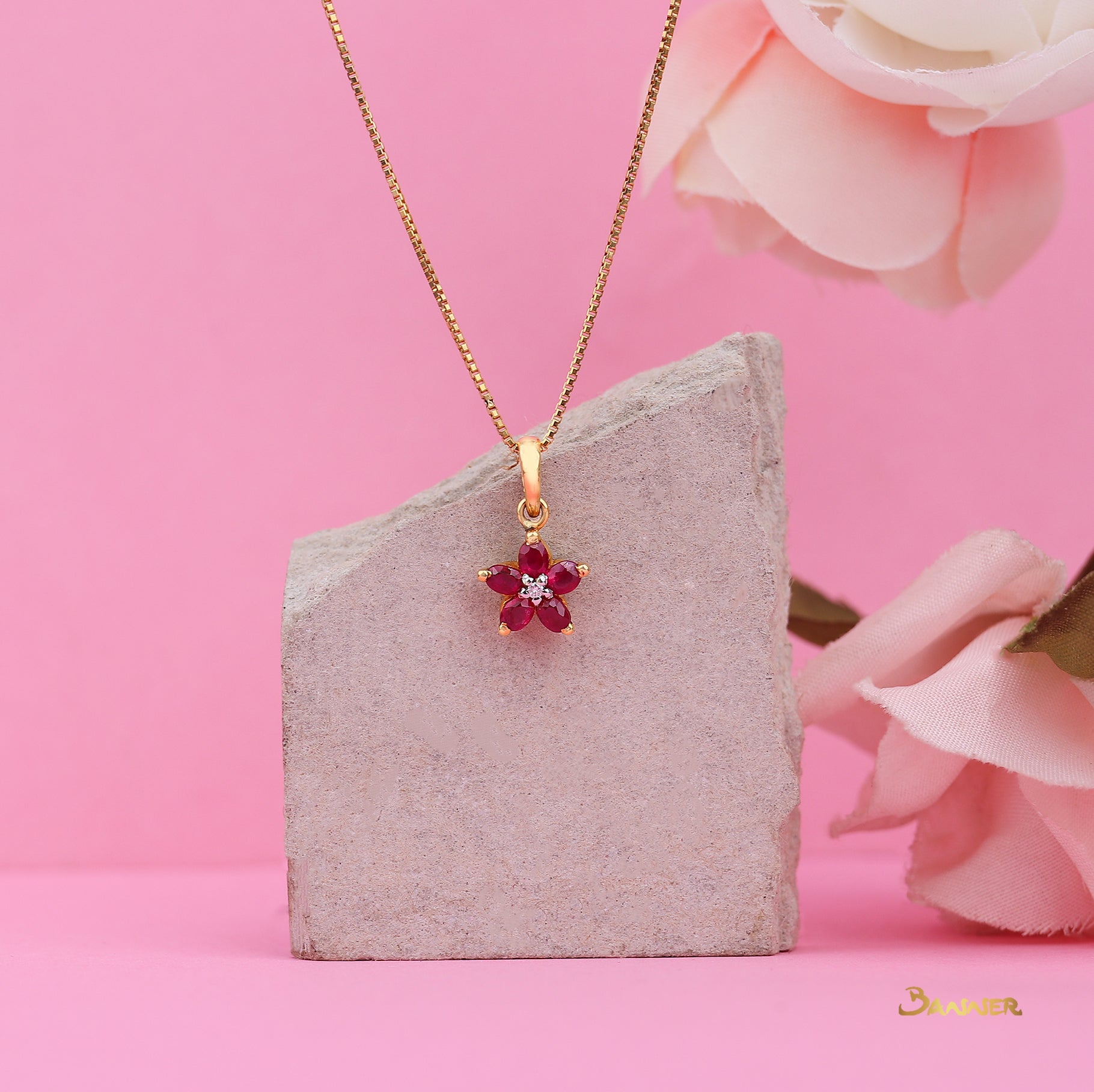 Ruby and Diamond Chel Pendant