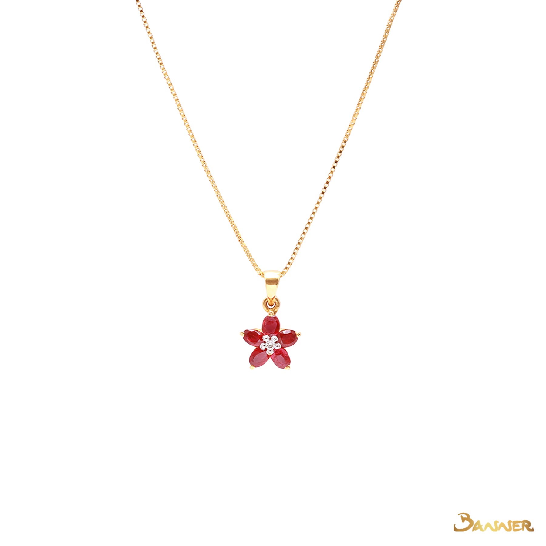 Ruby and Diamond Chel Pendant