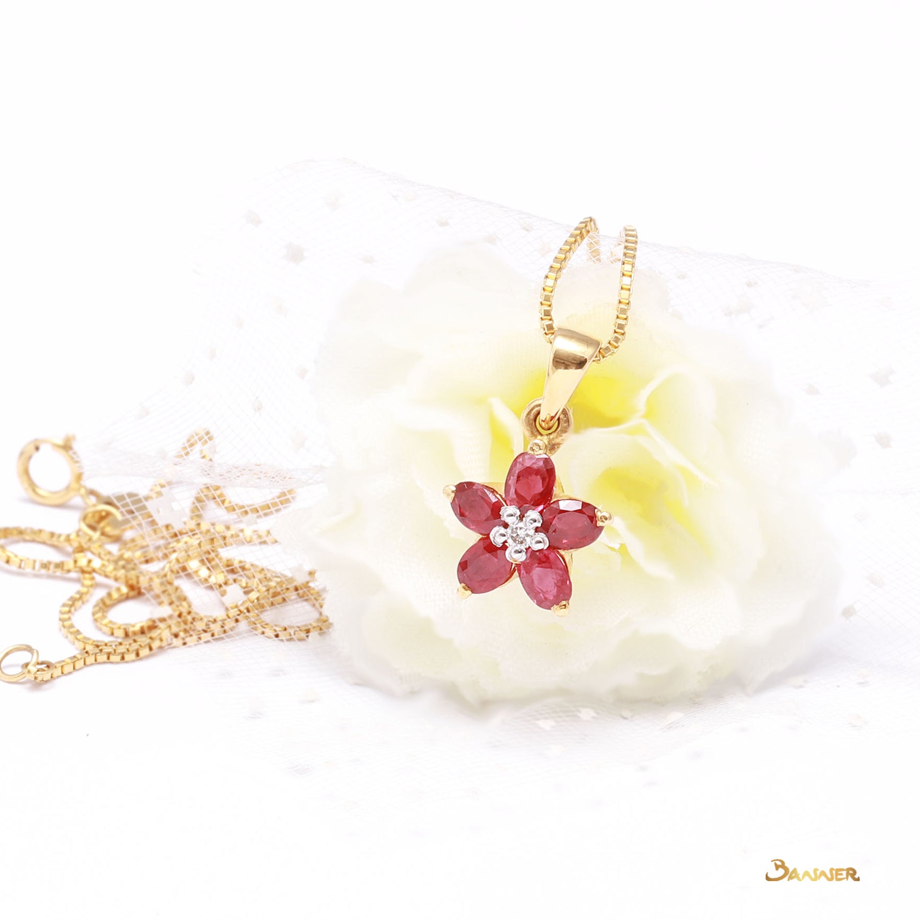 Ruby and Diamond Chel Pendant