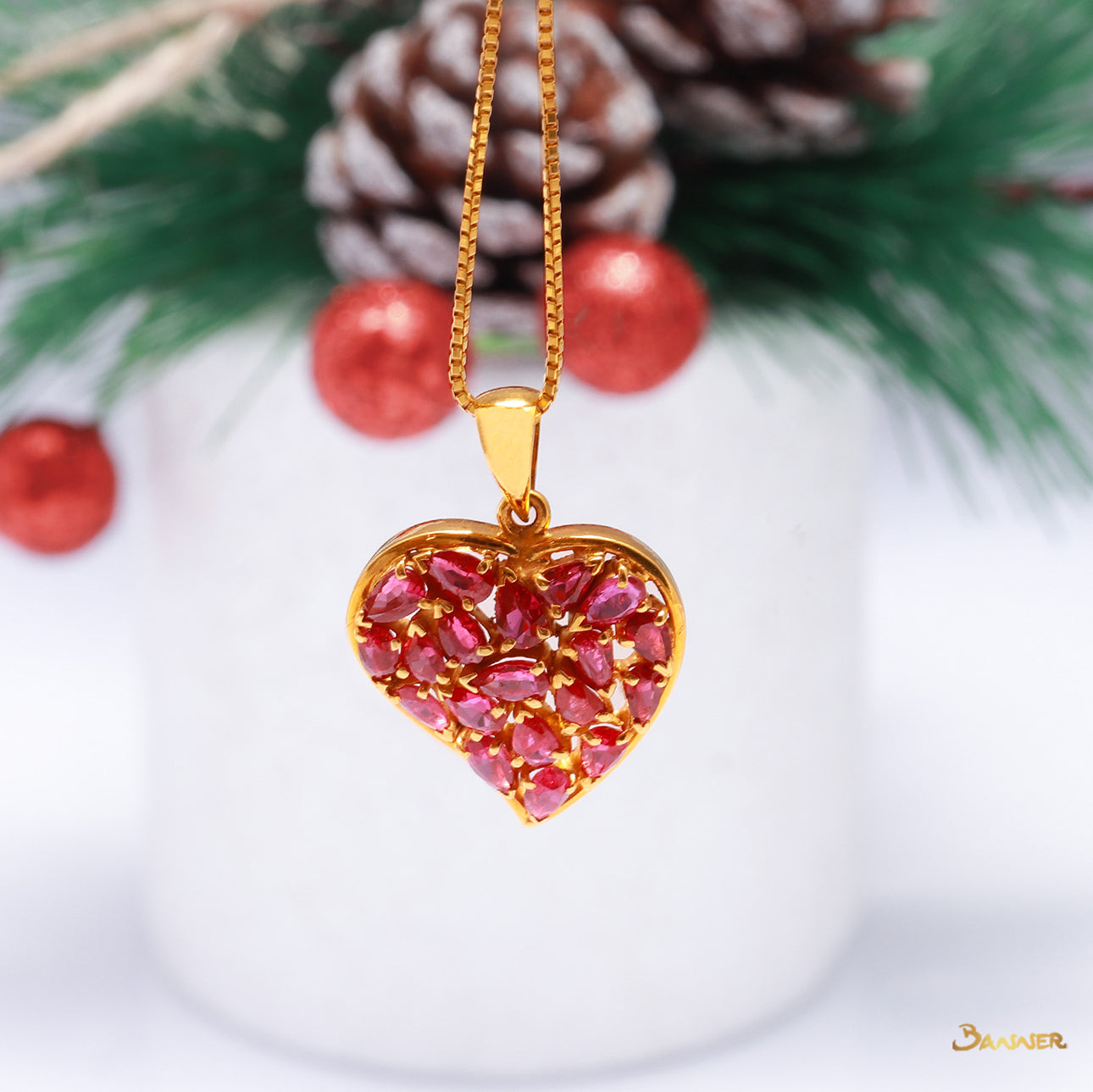 Ruby Heart Pendant