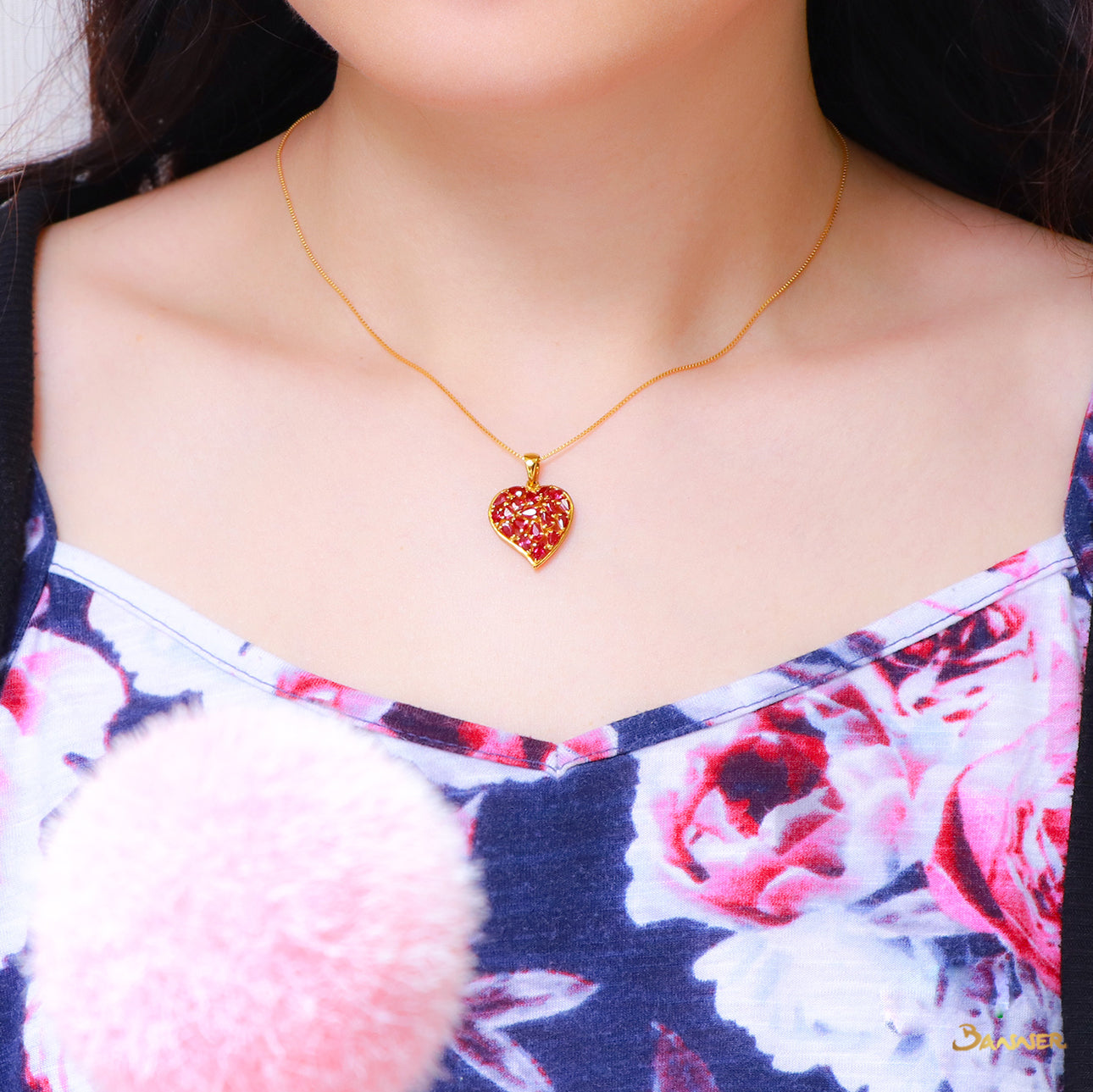 Ruby Heart Pendant