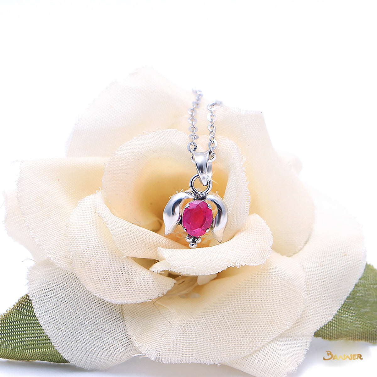 Ruby Solitaire Pendant