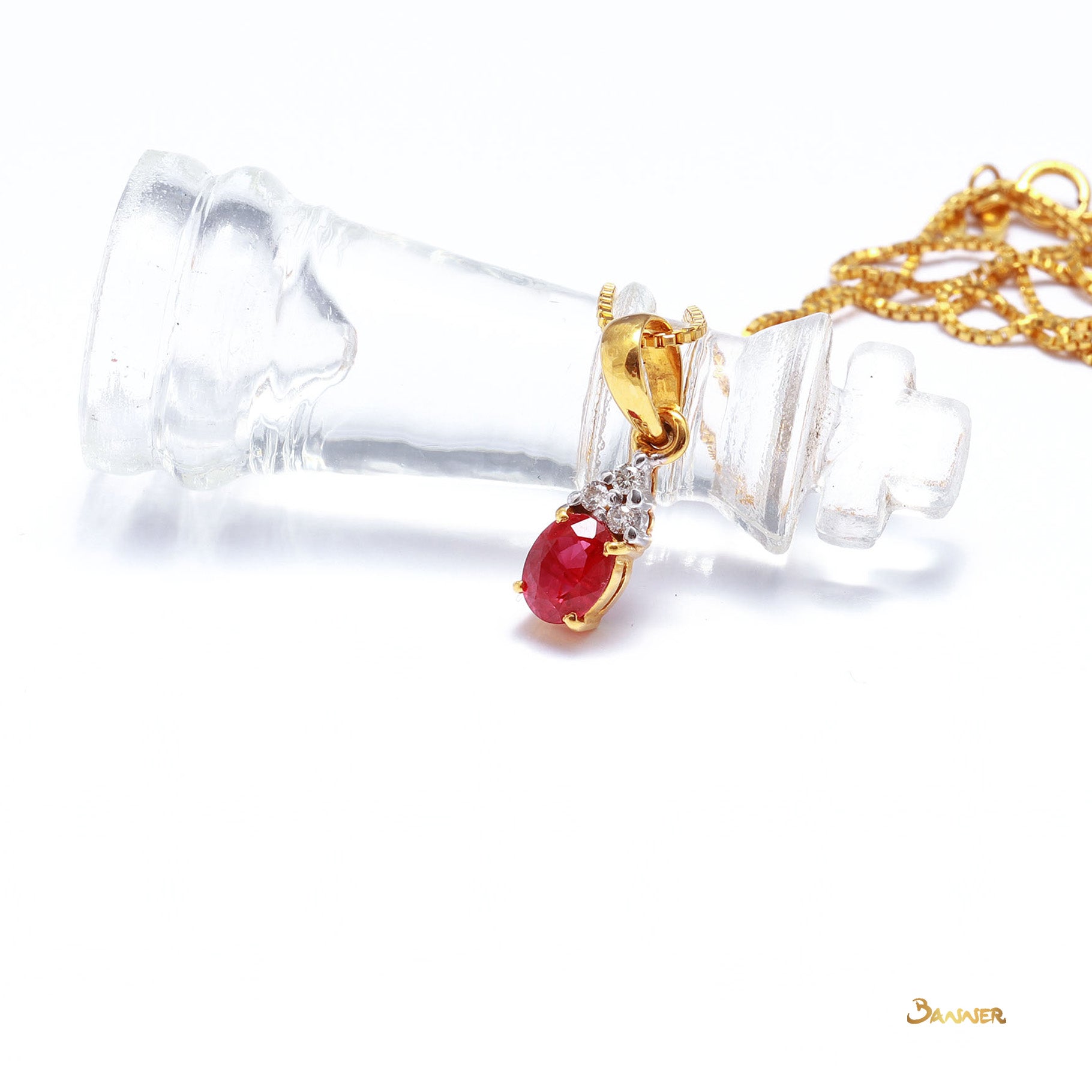 Ruby and Diamond Petite Pendant