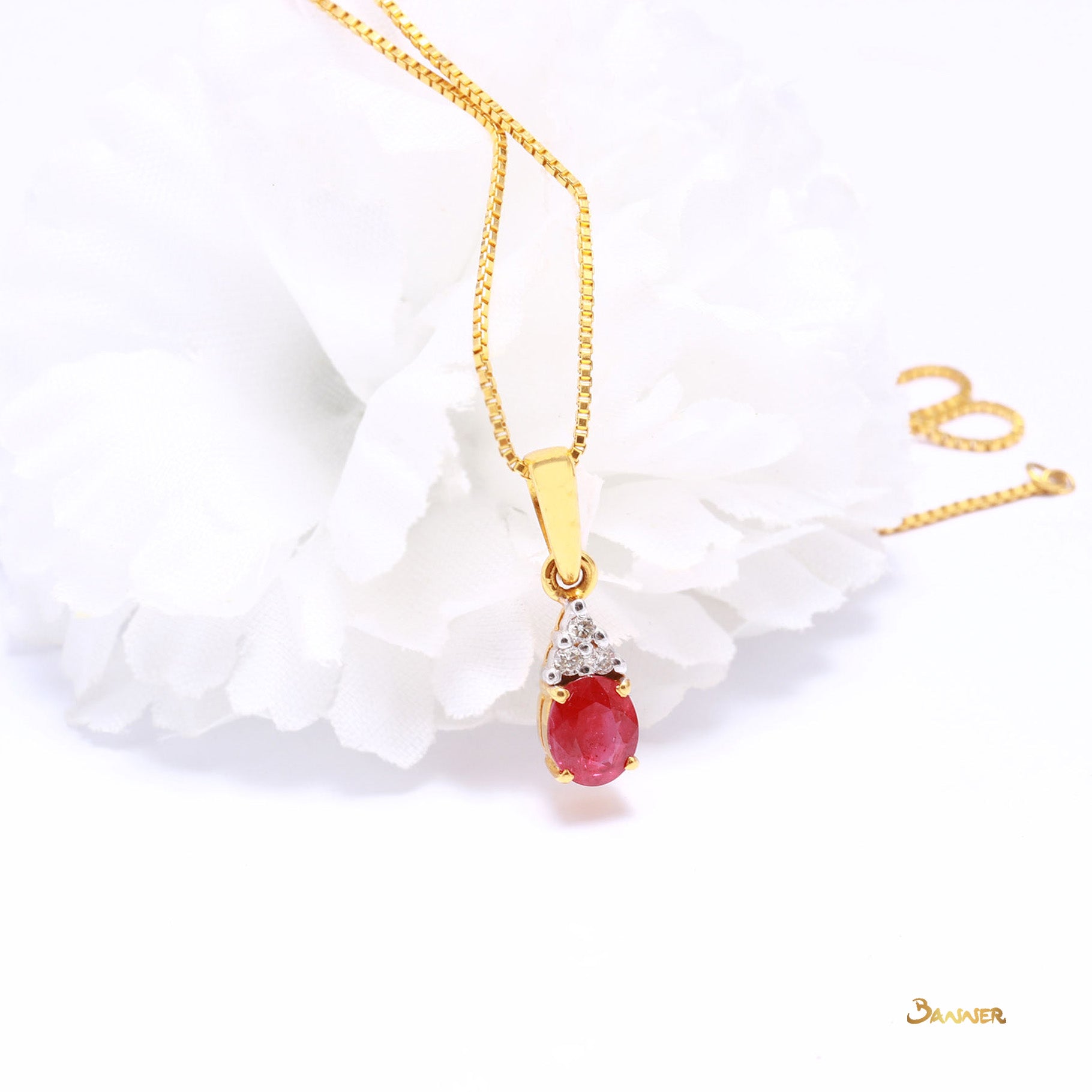 Ruby and Diamond Petite Pendant