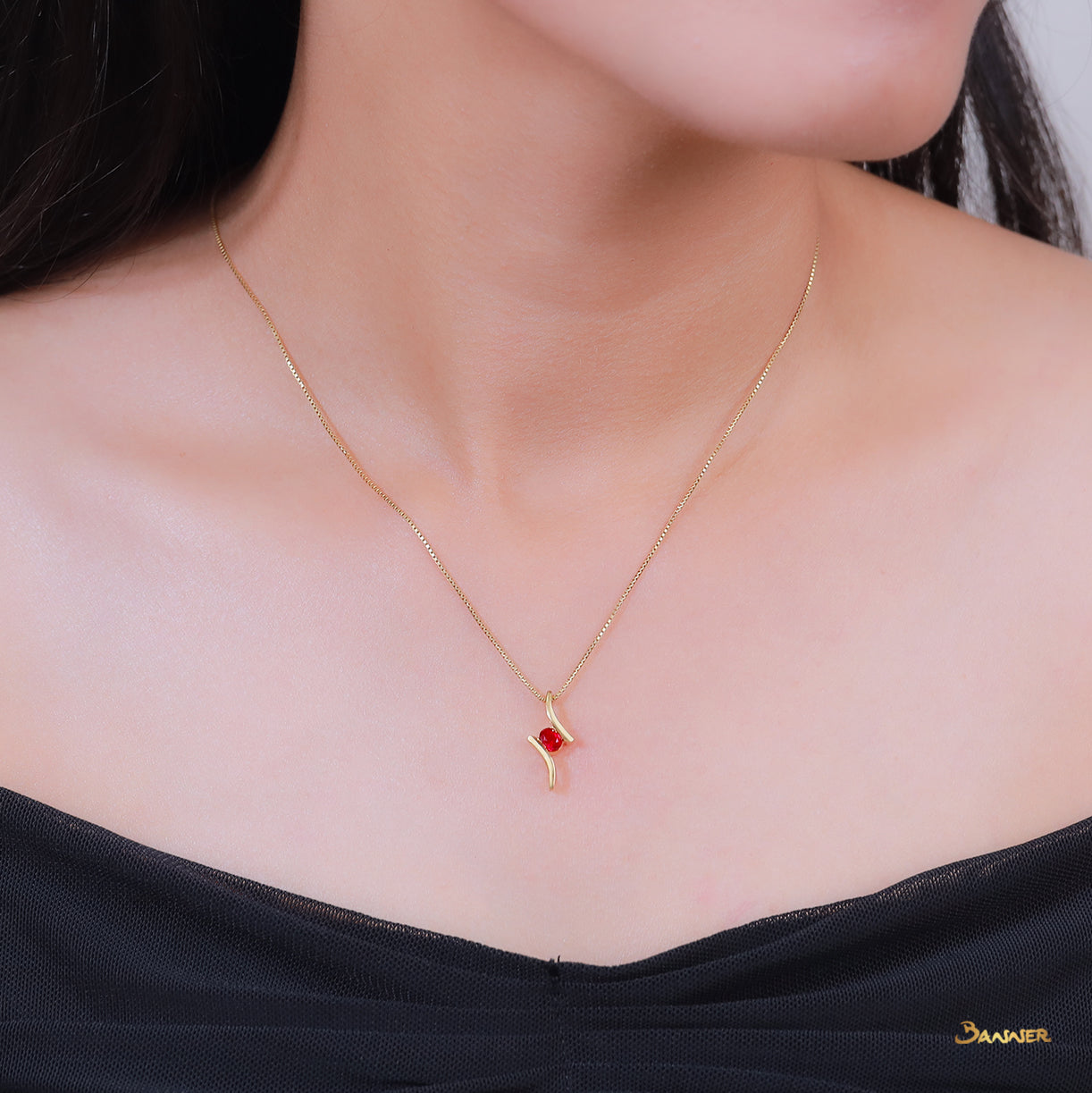 Ruby Bypass Pendant