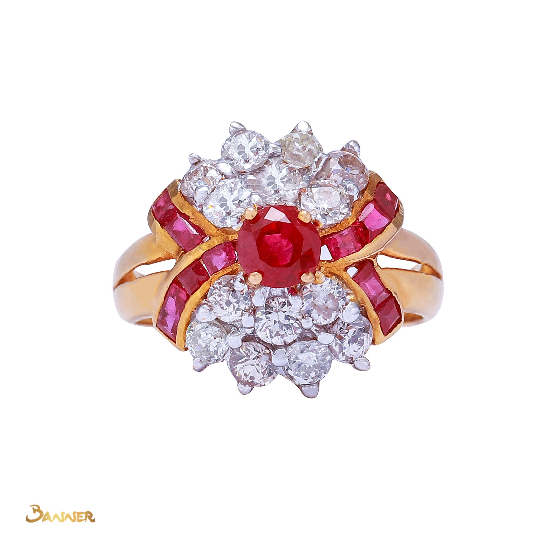 Ruby and Diamond Phae-Pyar Ring