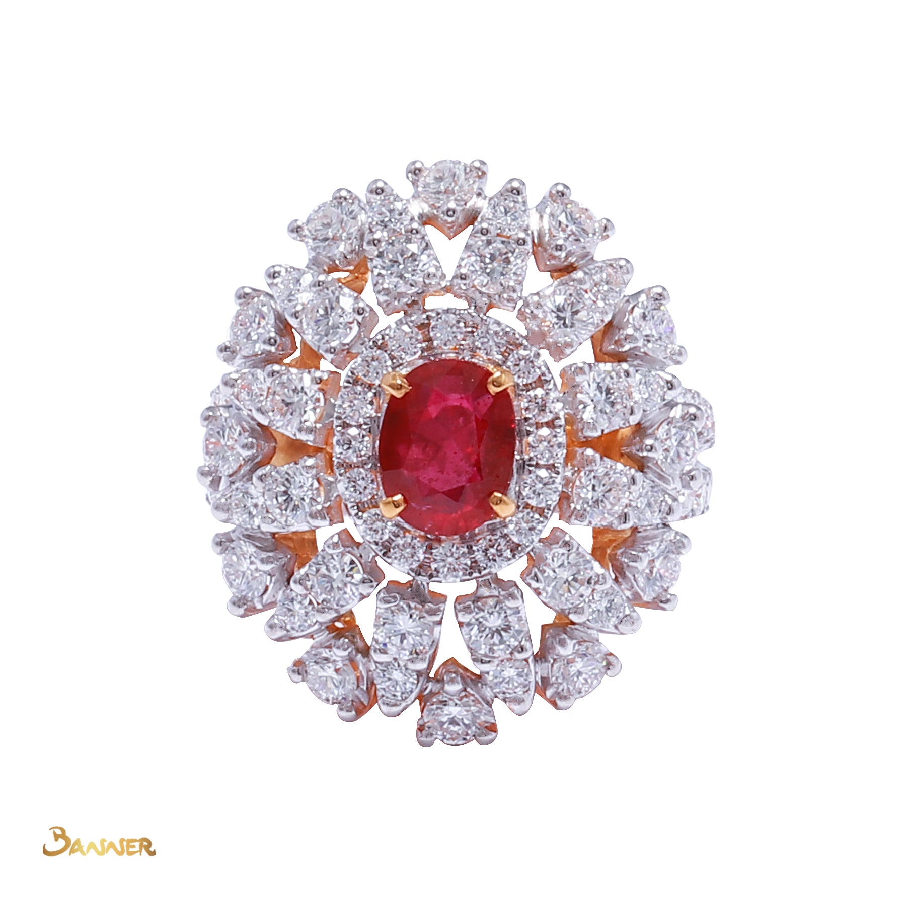 Ruby and Diamond Classic Ring