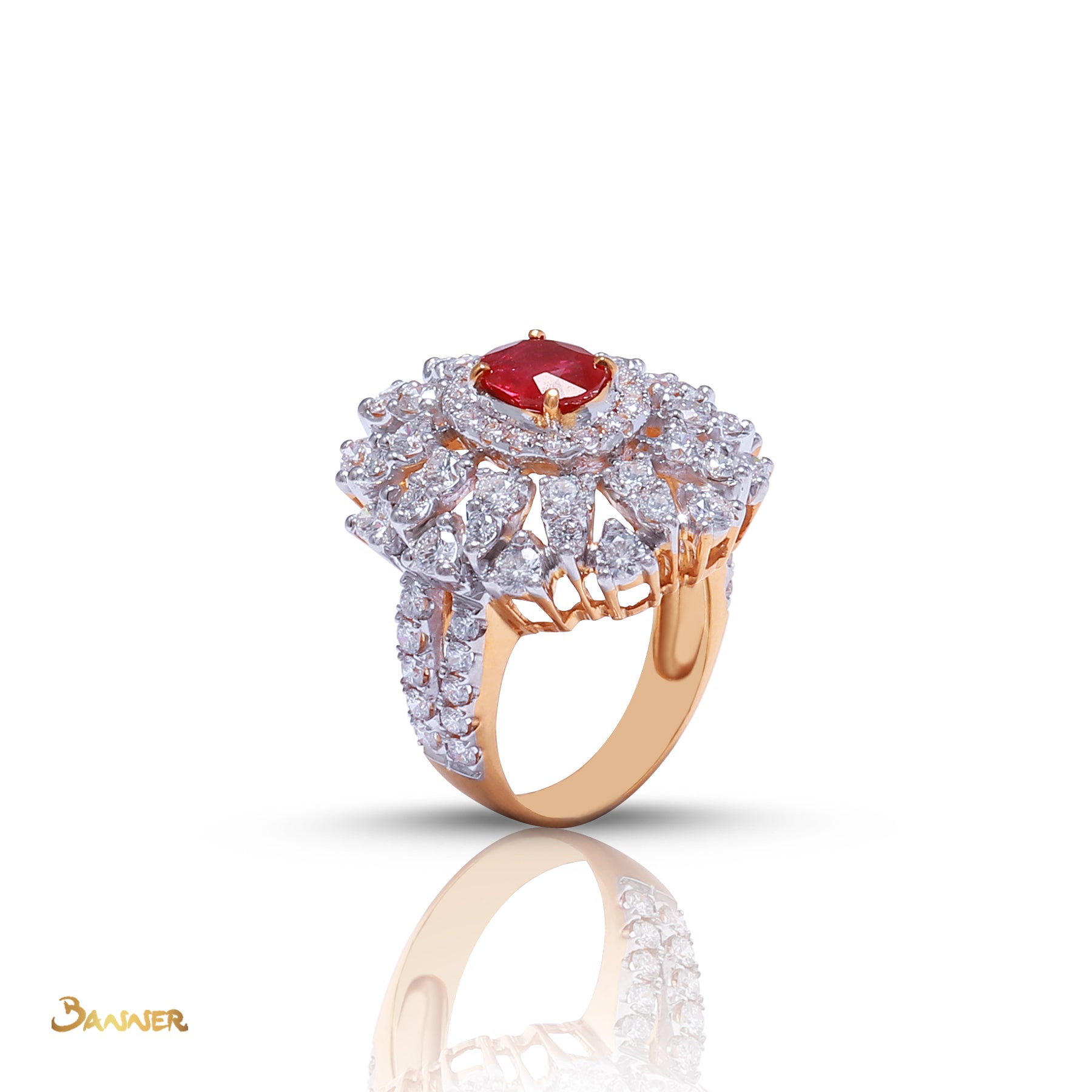 Ruby and Diamond Classic Ring