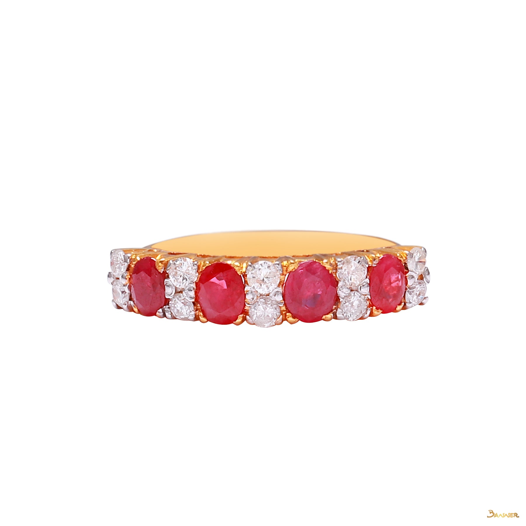 Ruby and Diamond Pave Setting Ring