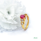 Ruby and Diamond Weave Ring