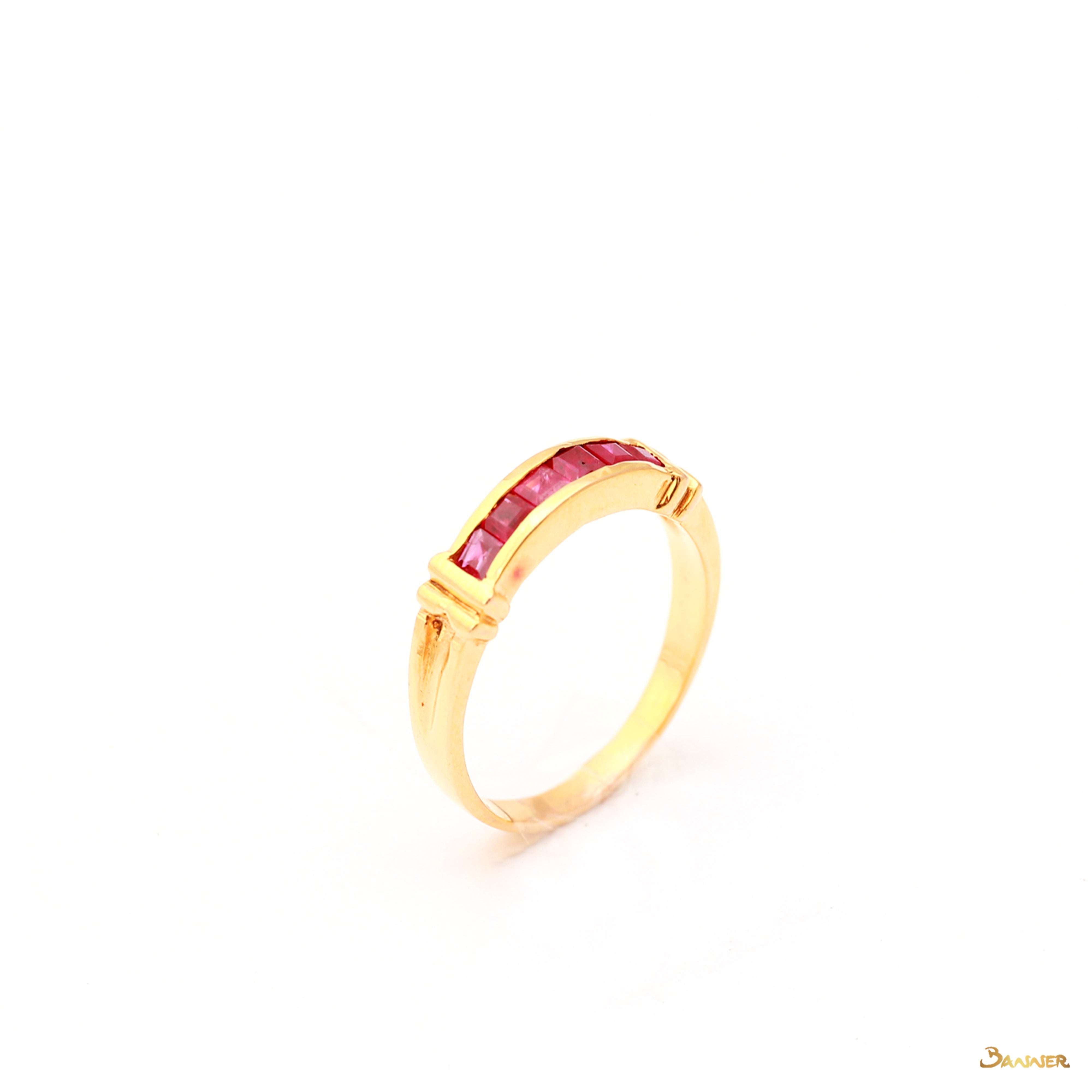 Ruby Emerld-cut Ring