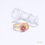 Natural Mogok Ruby and Diamond Ring