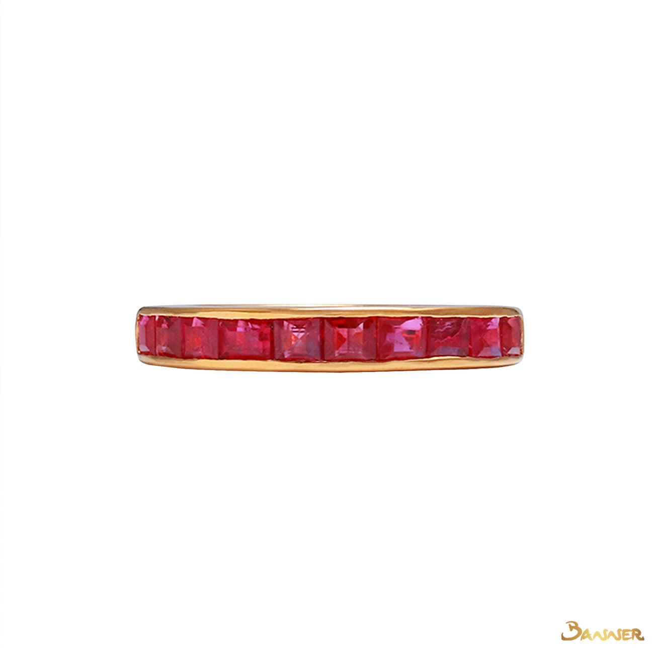 Ruby Emerald cut Ring