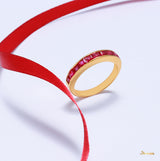 Ruby Emerald cut Ring